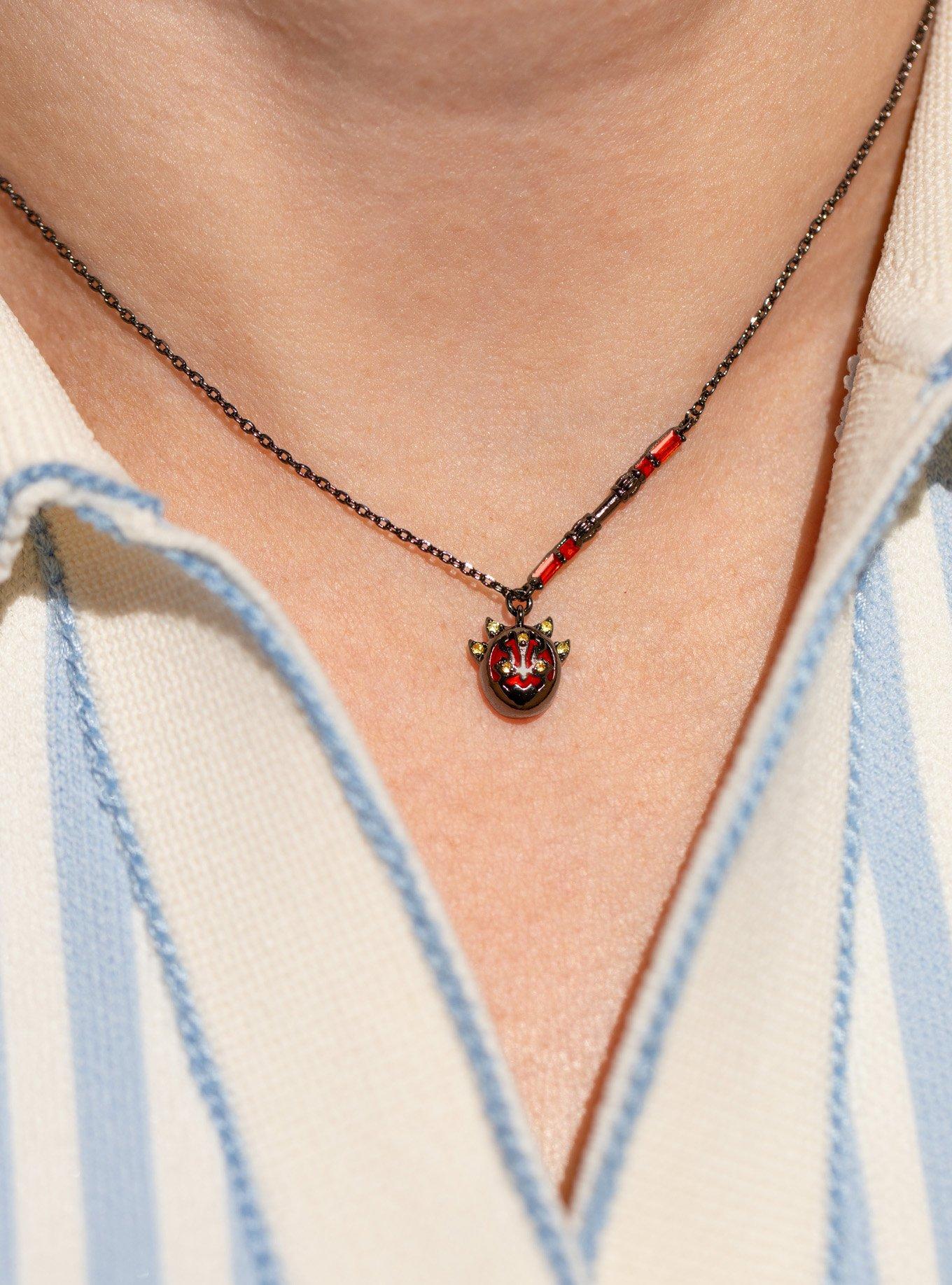 Girls Crew Star Wars Darth Maul Charm Necklace - BoxLunch Exclusive, , alternate