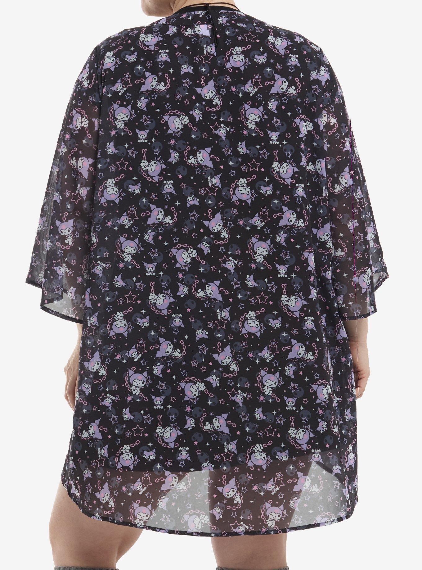 Kuromi Stars Girls Duster Plus Size, MULTI, alternate