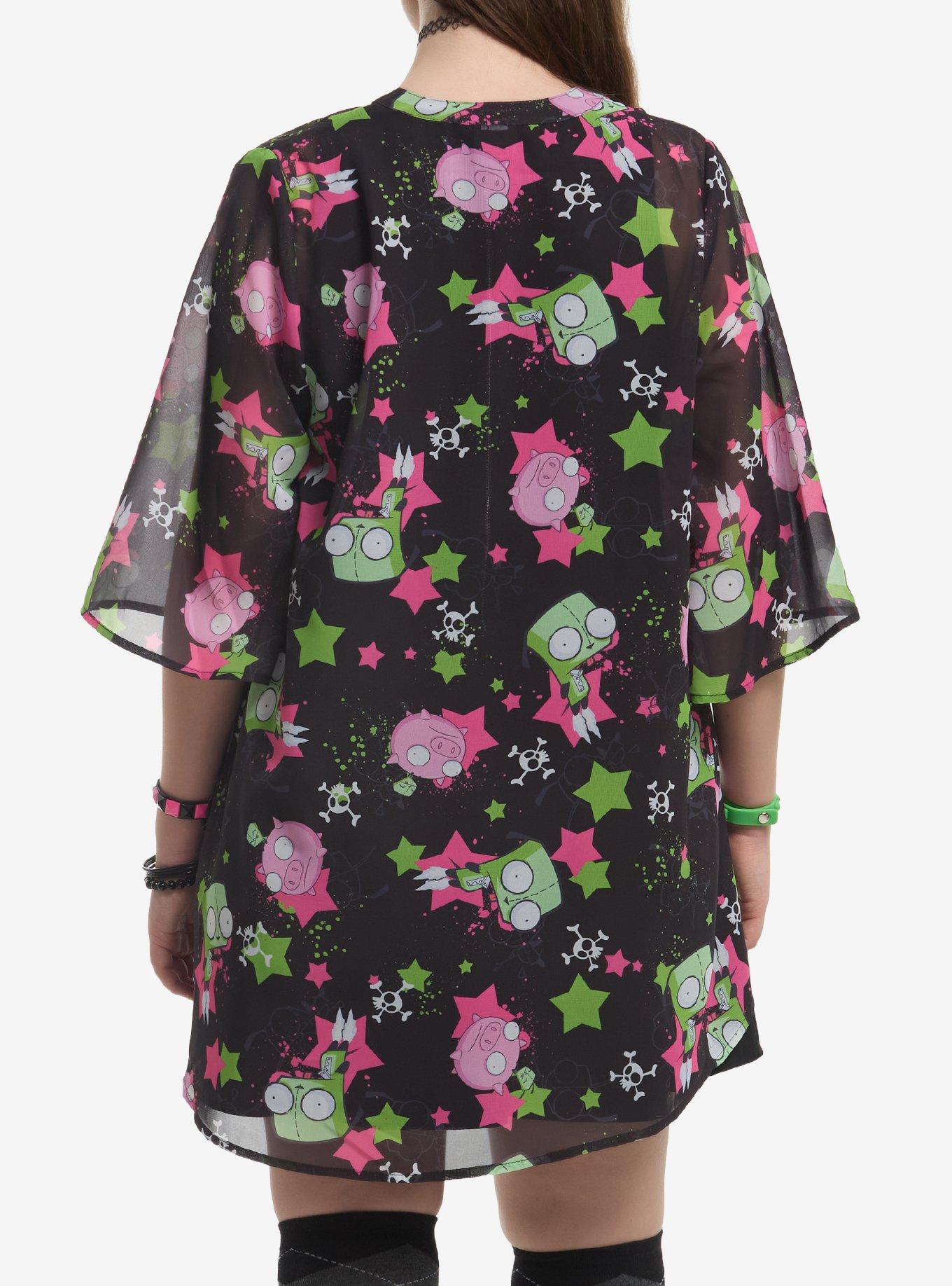 Invader Zim GIR Stars Girls Duster, MULTI, alternate