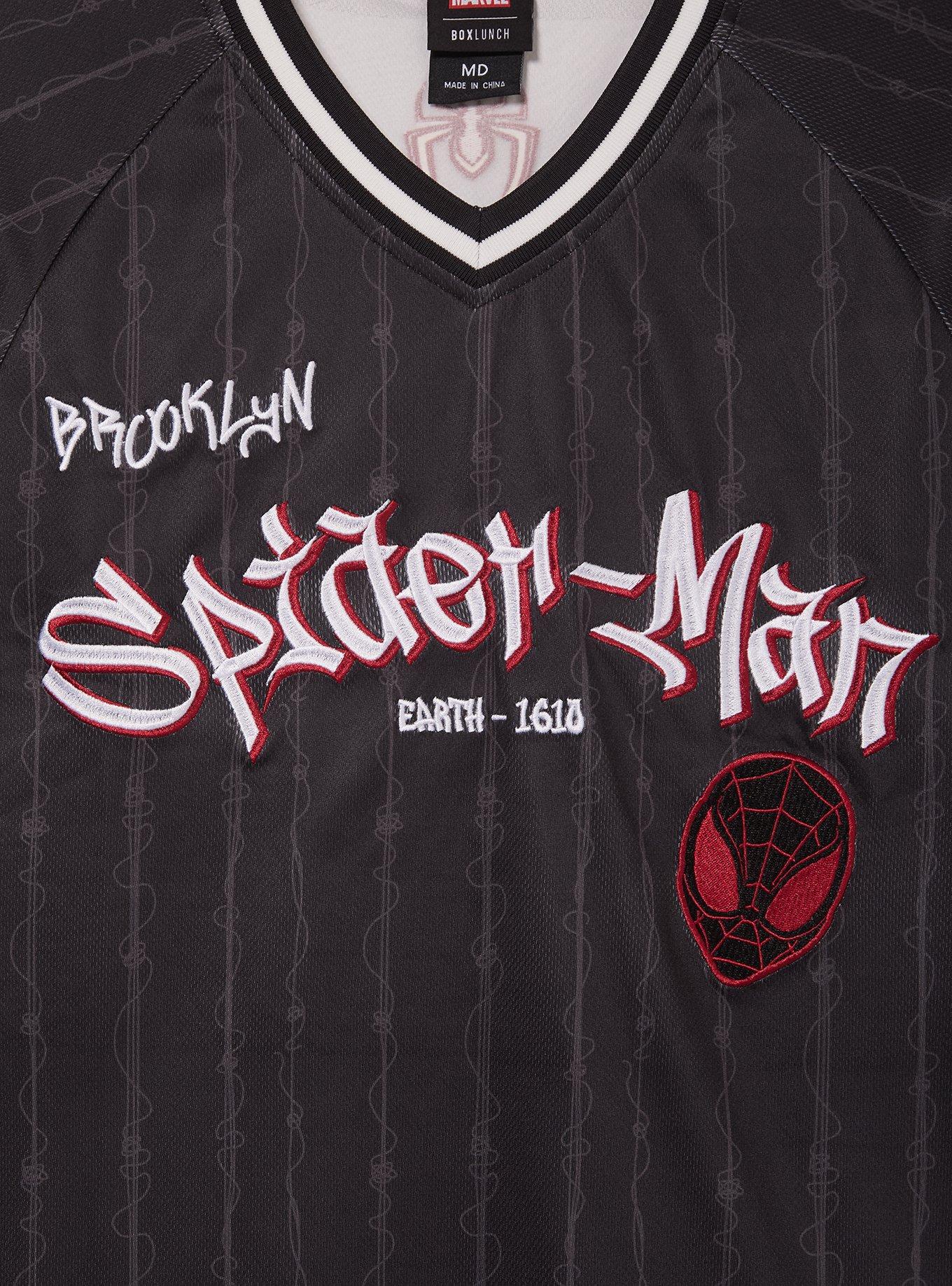 Marvel Spider-Man Miles Morales Batting Jersey - BoxLunch Exclusive, BLACK, alternate - view 3
