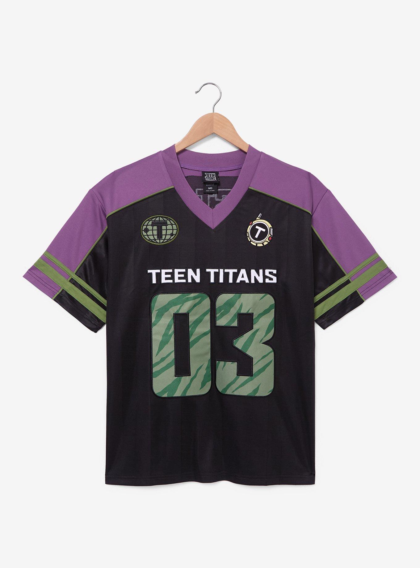DC Comics Teen Titans Beast Boy Batting Jersey - BoxLunch Exclusive, BLACK, alternate - view 3