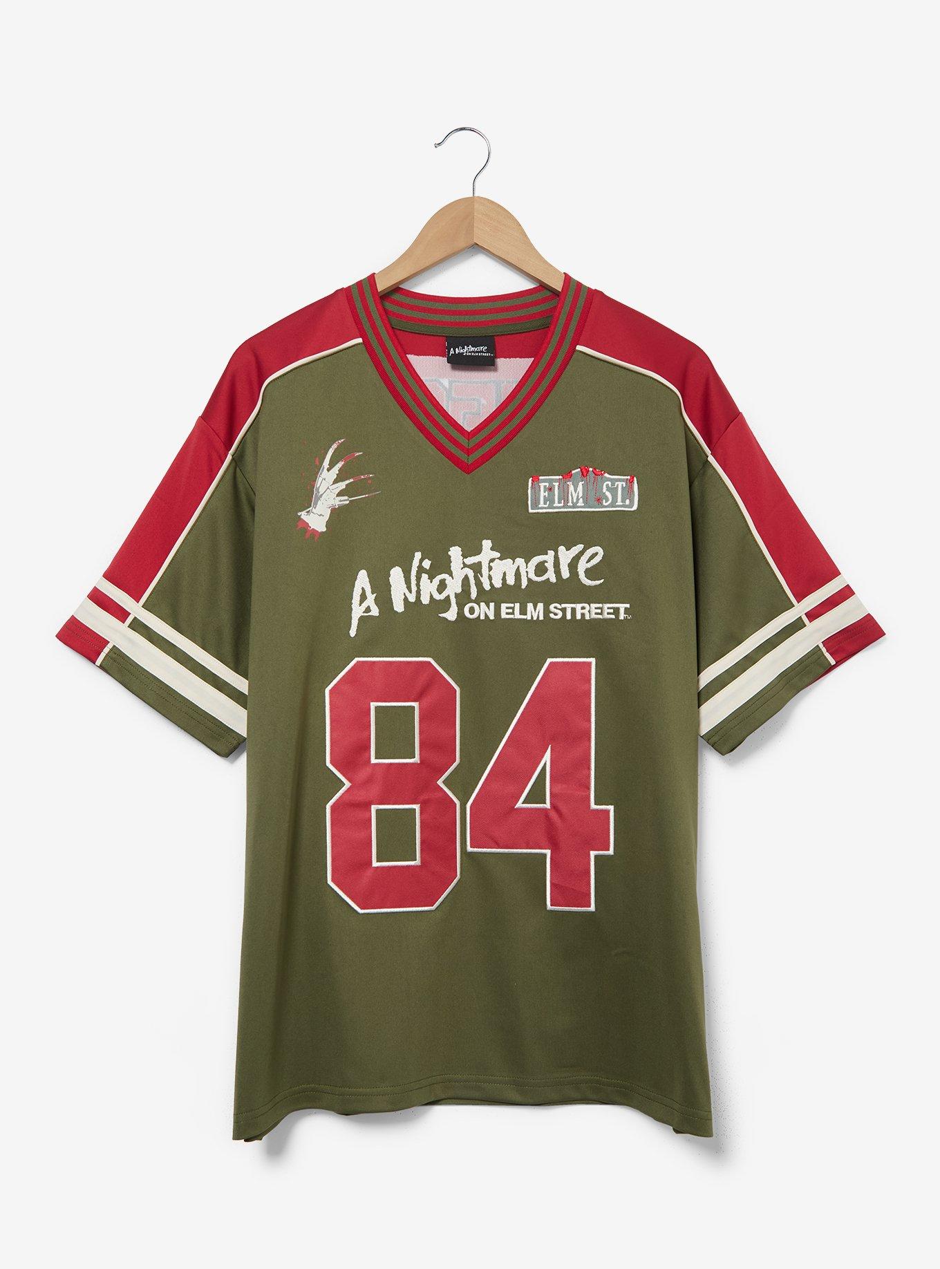 A Nightmare on Elm Street Freddy Krueger Football Jersey - BoxLunch Exclusive, GREEN, alternate - view 3
