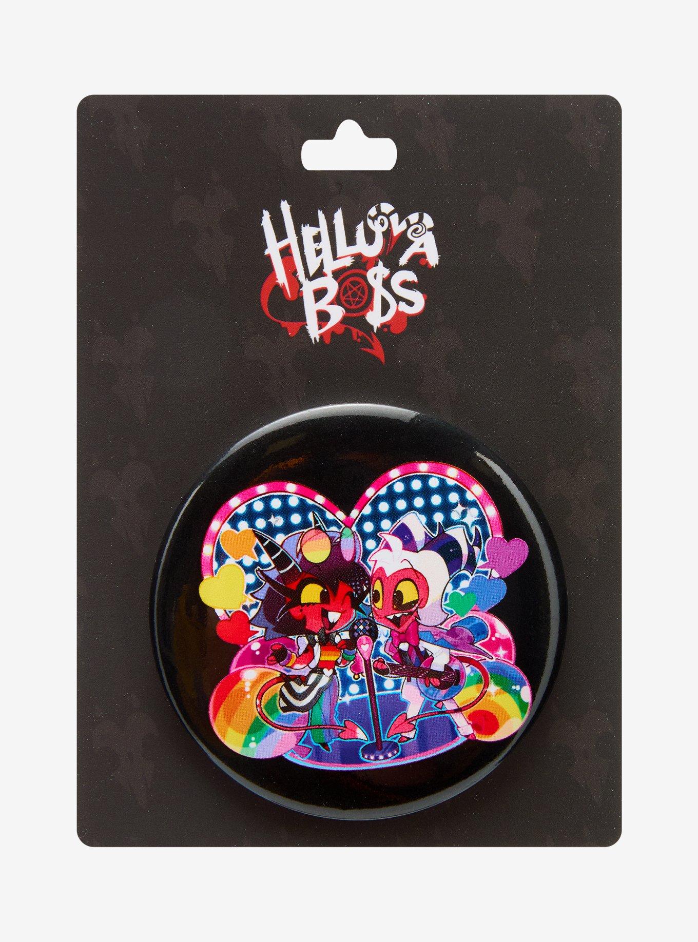 Helluva Boss Millie & Moxxie Pride Stage 3 Inch Button, , hi-res