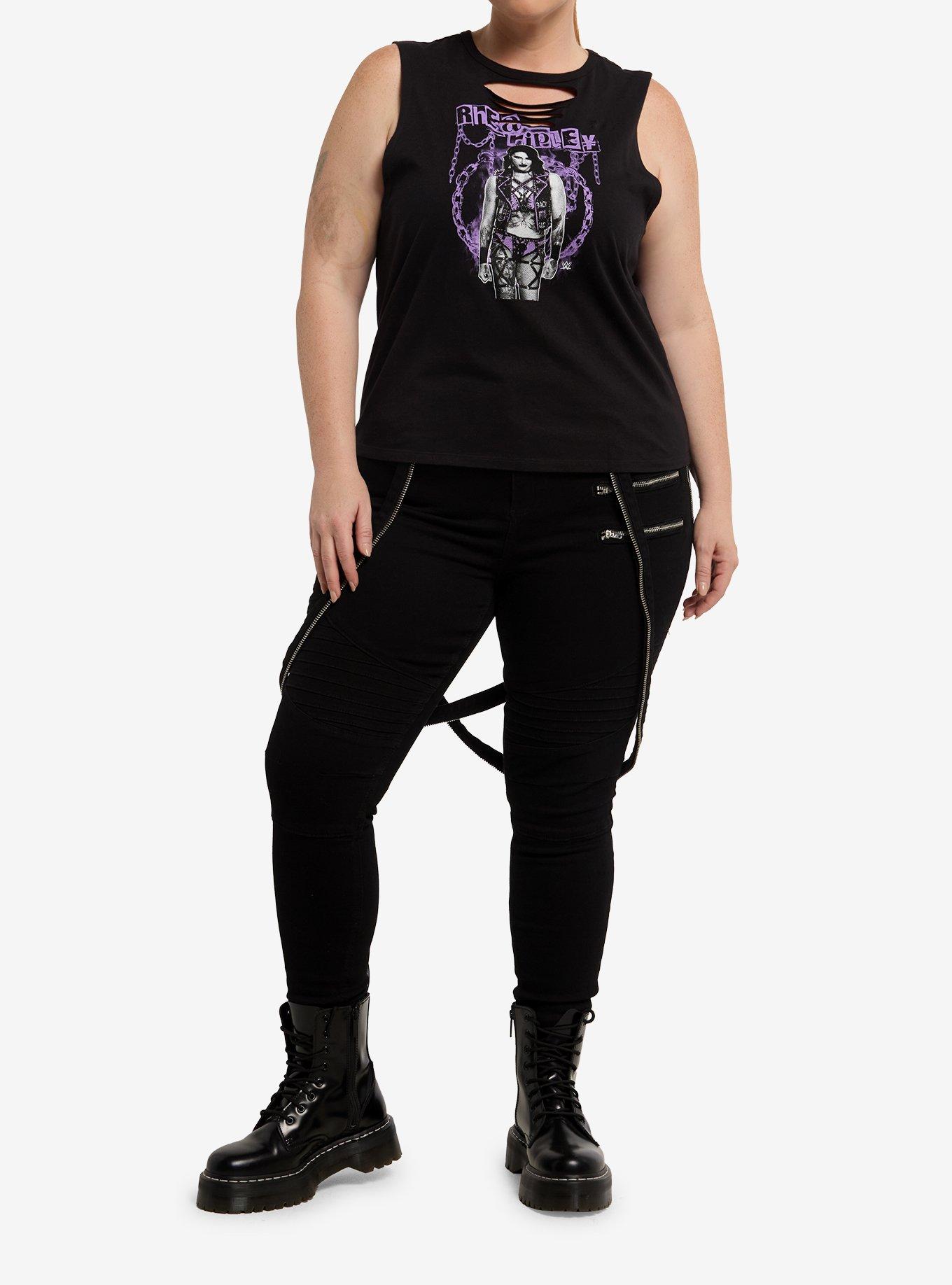 WWE Rhea Ripley Girls Slashed Tank Top Plus Size, , hi-res