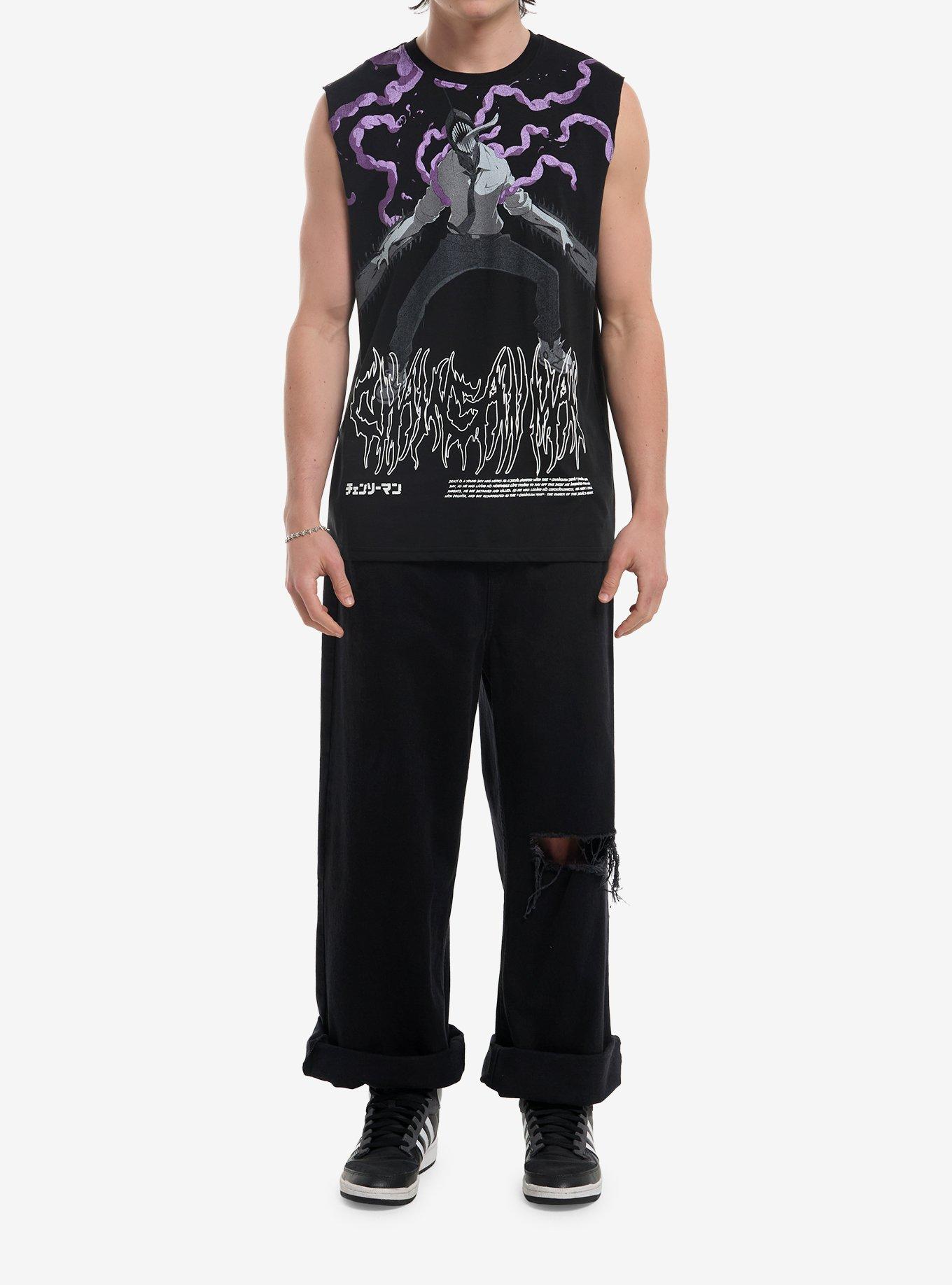 Chainsaw Man Denji Purple Flesh Muscle Tank Top, , hi-res