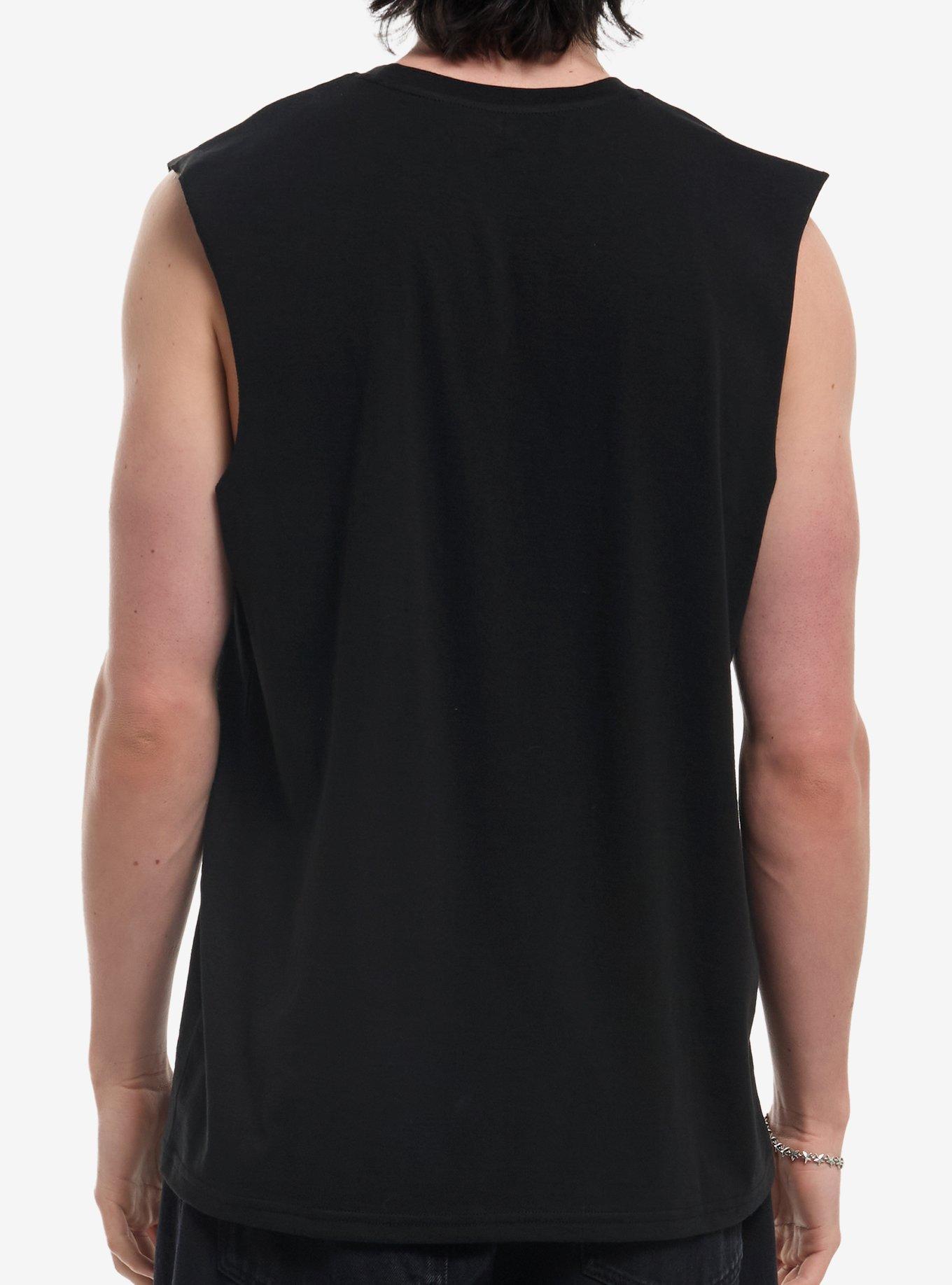 Chainsaw Man Denji Purple Flesh Muscle Tank Top, BLACK, alternate