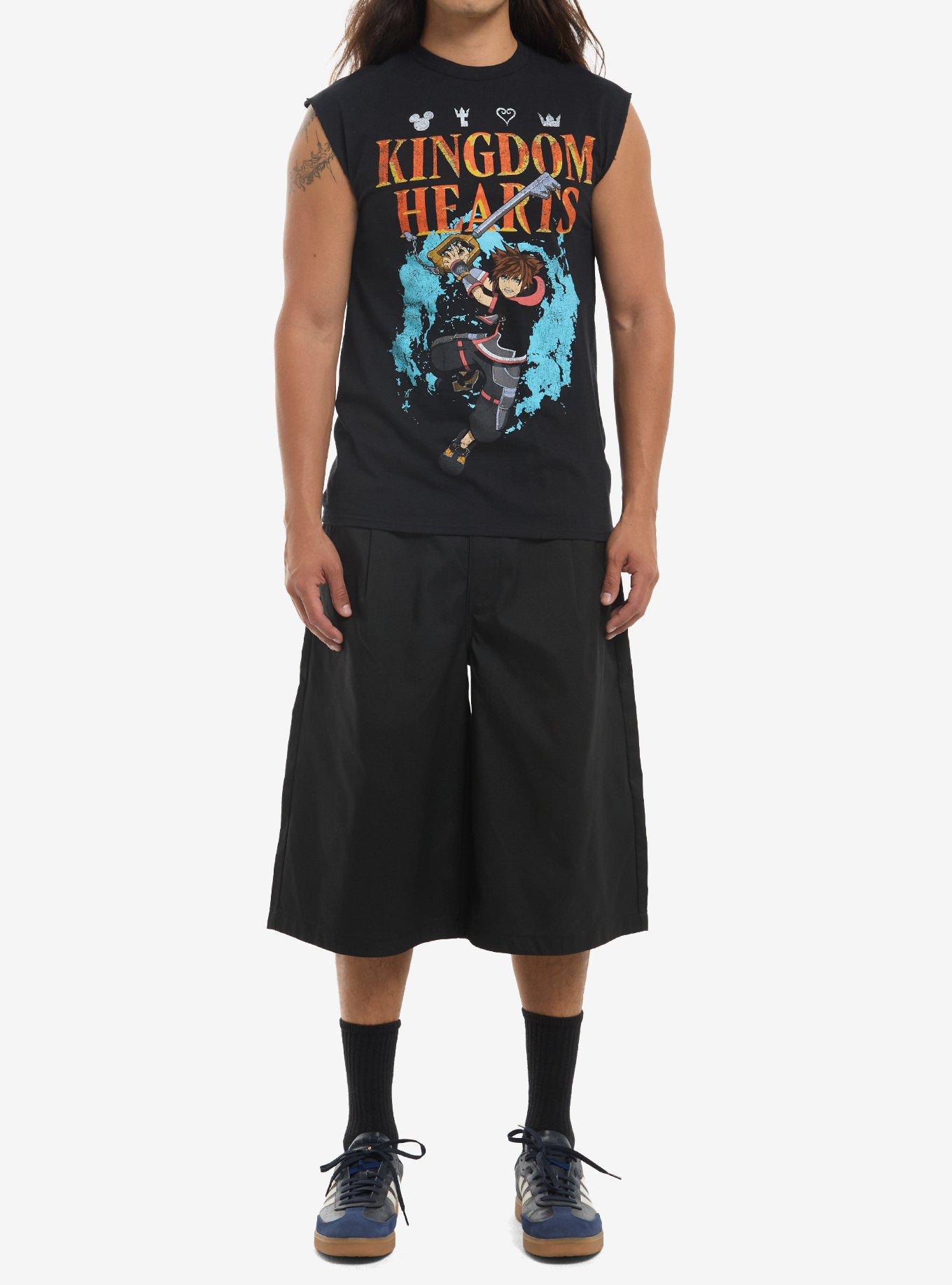 Disney Kingdom Hearts Sora Muscle Tank Top, BLACK, alternate