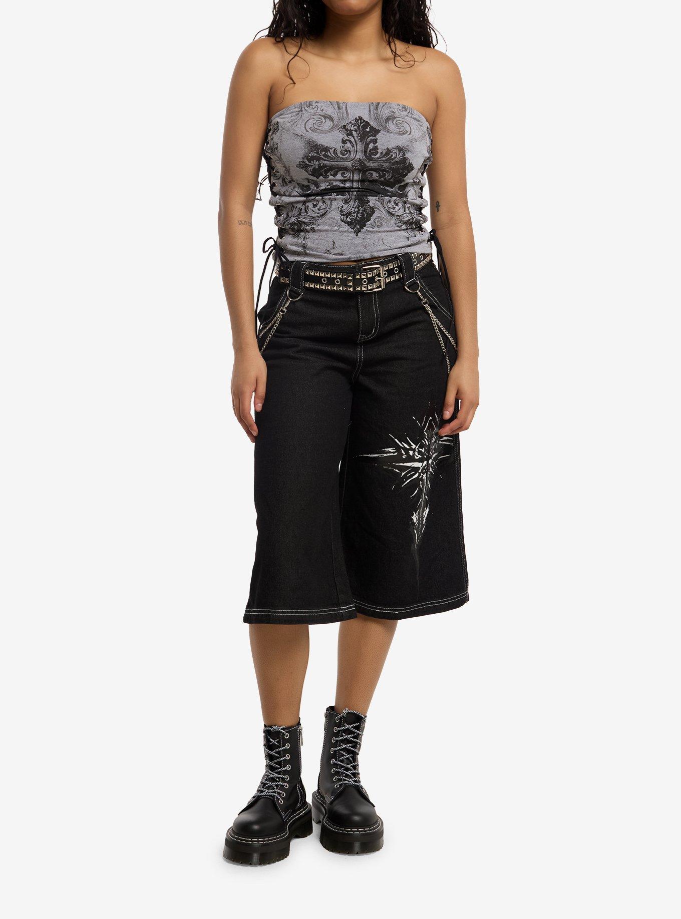 Social Collision Filigree Cross Girls Tube Top, , hi-res