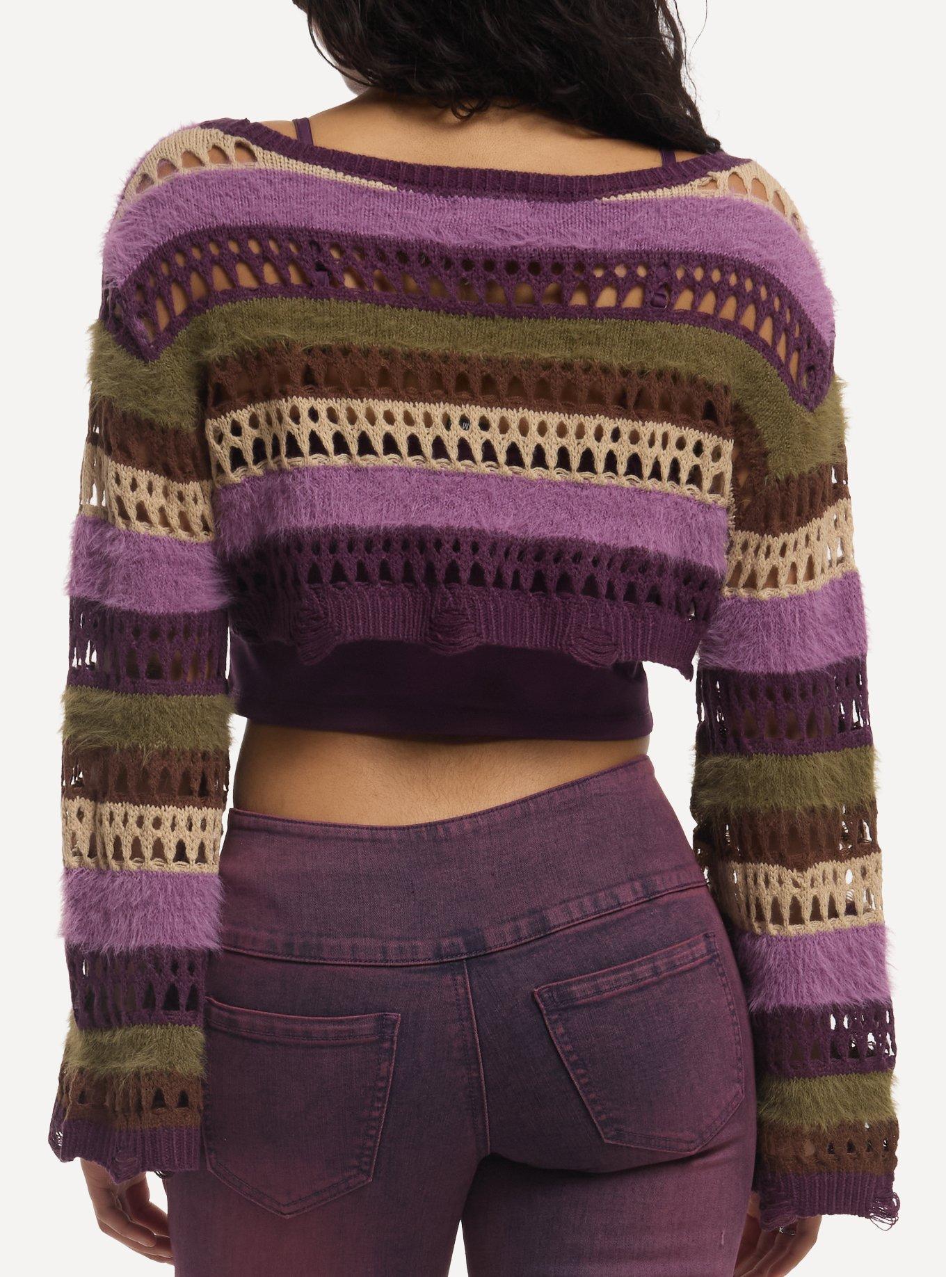 Thorn & Fable Bolero Crop Shrug Girls Twofer Top, MULTI, alternate - view 3