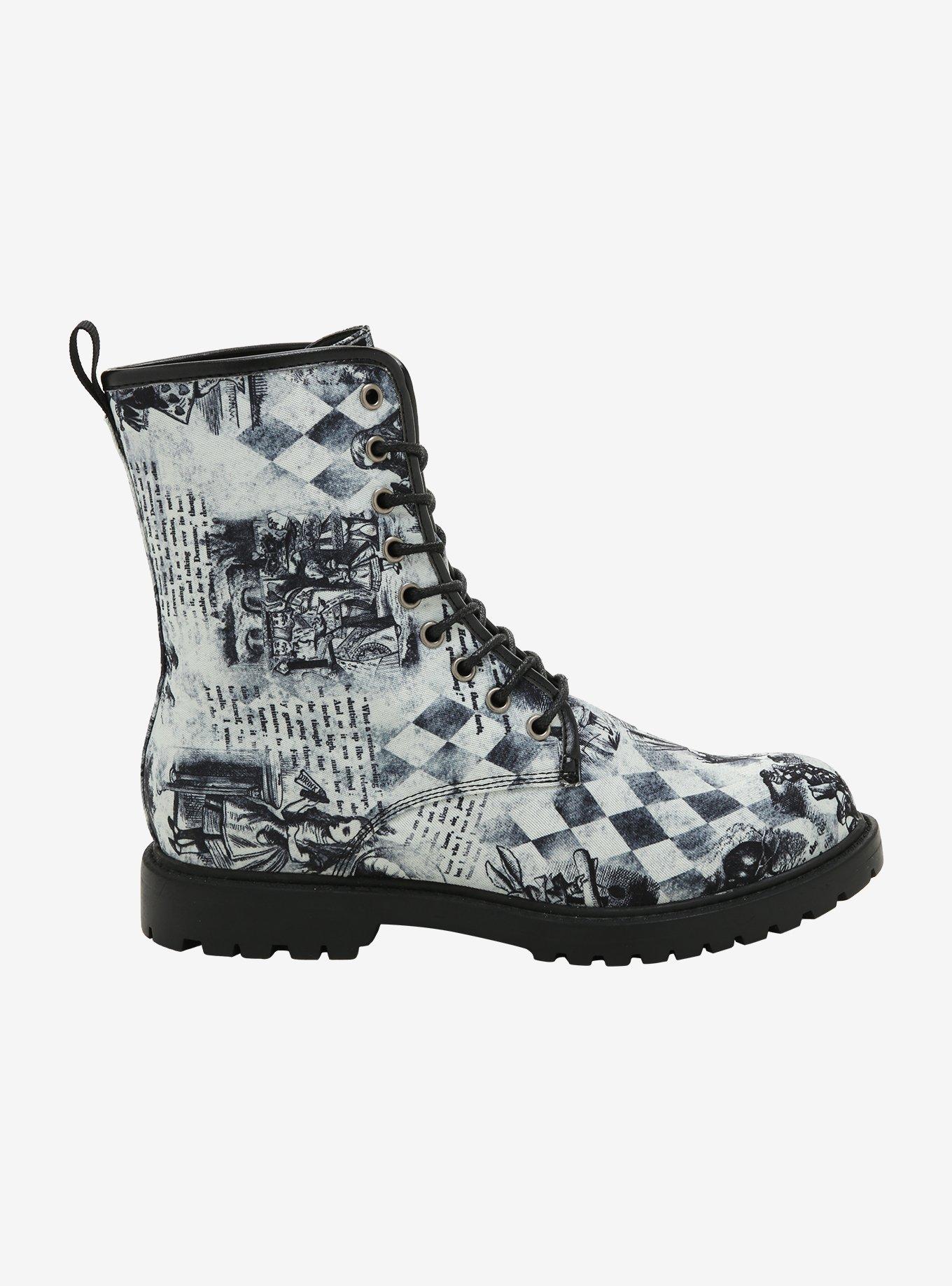 Adventures In Wonderland Combat Boots, MULTI, alternate