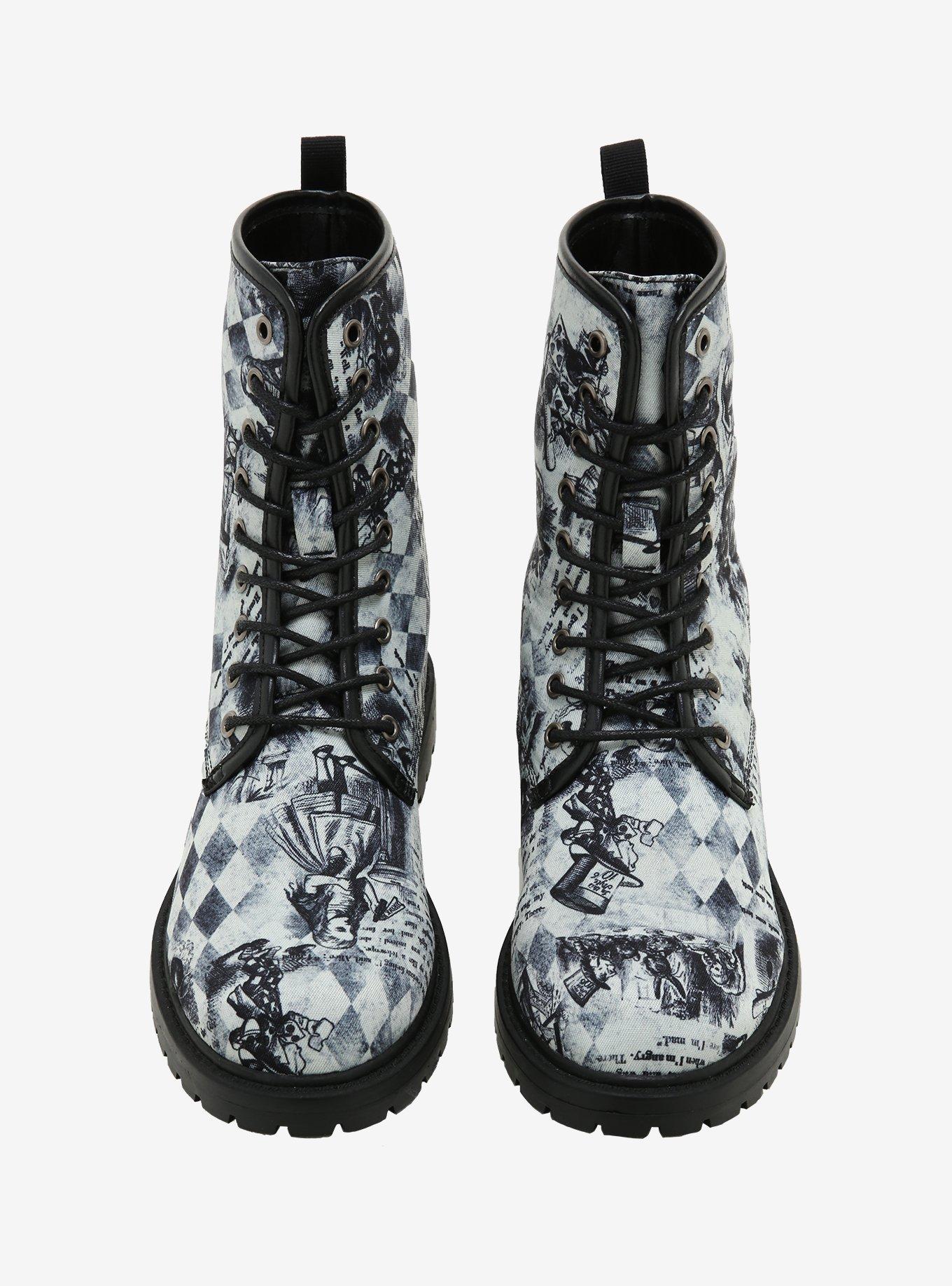 Adventures In Wonderland Combat Boots, MULTI, alternate