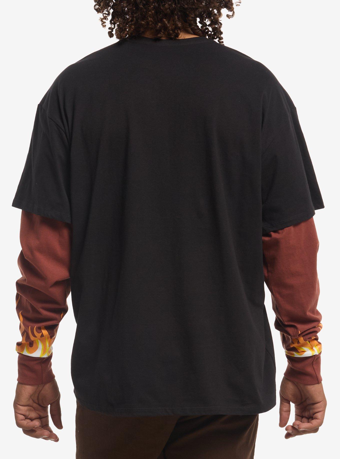 Avatar: The Last Airbender Zuko Fire Twofer Long-Sleeve T-Shirt, BLACK, alternate - view 3