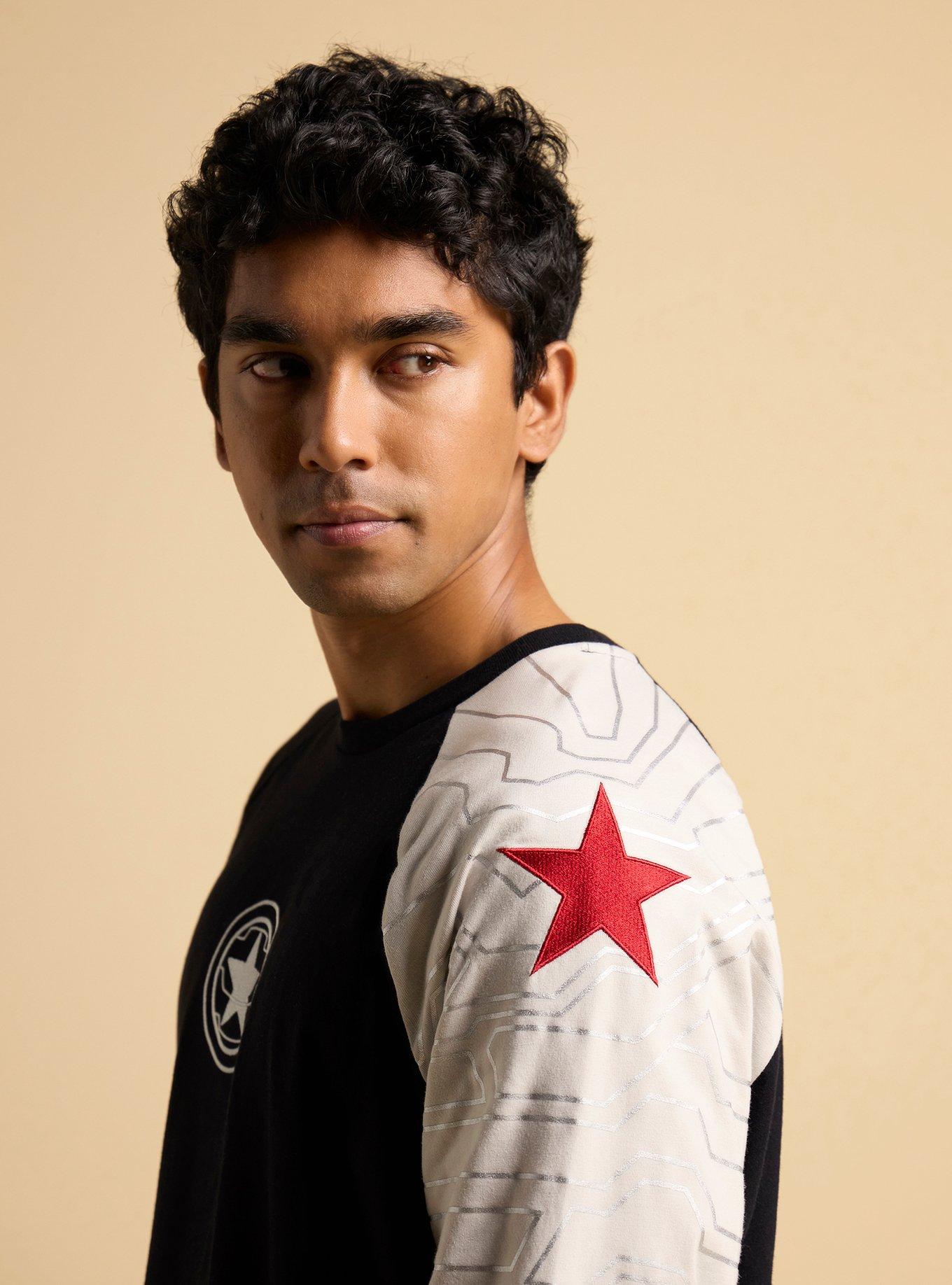 Our Universe Marvel Captain America Winter Soldier Long Sleeve T-Shirt Our Universe Exclusive, MULTI, alternate - view 4