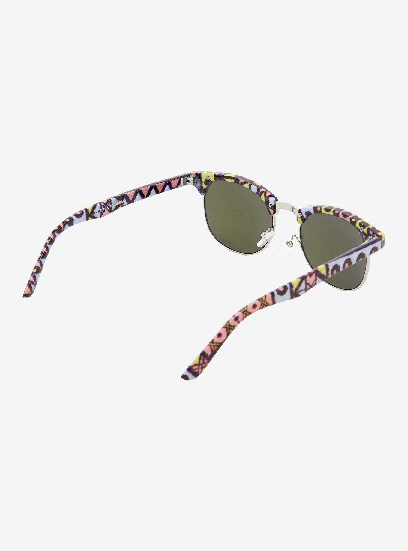 Kruz Geometric Pattern Sunglasses, , hi-res