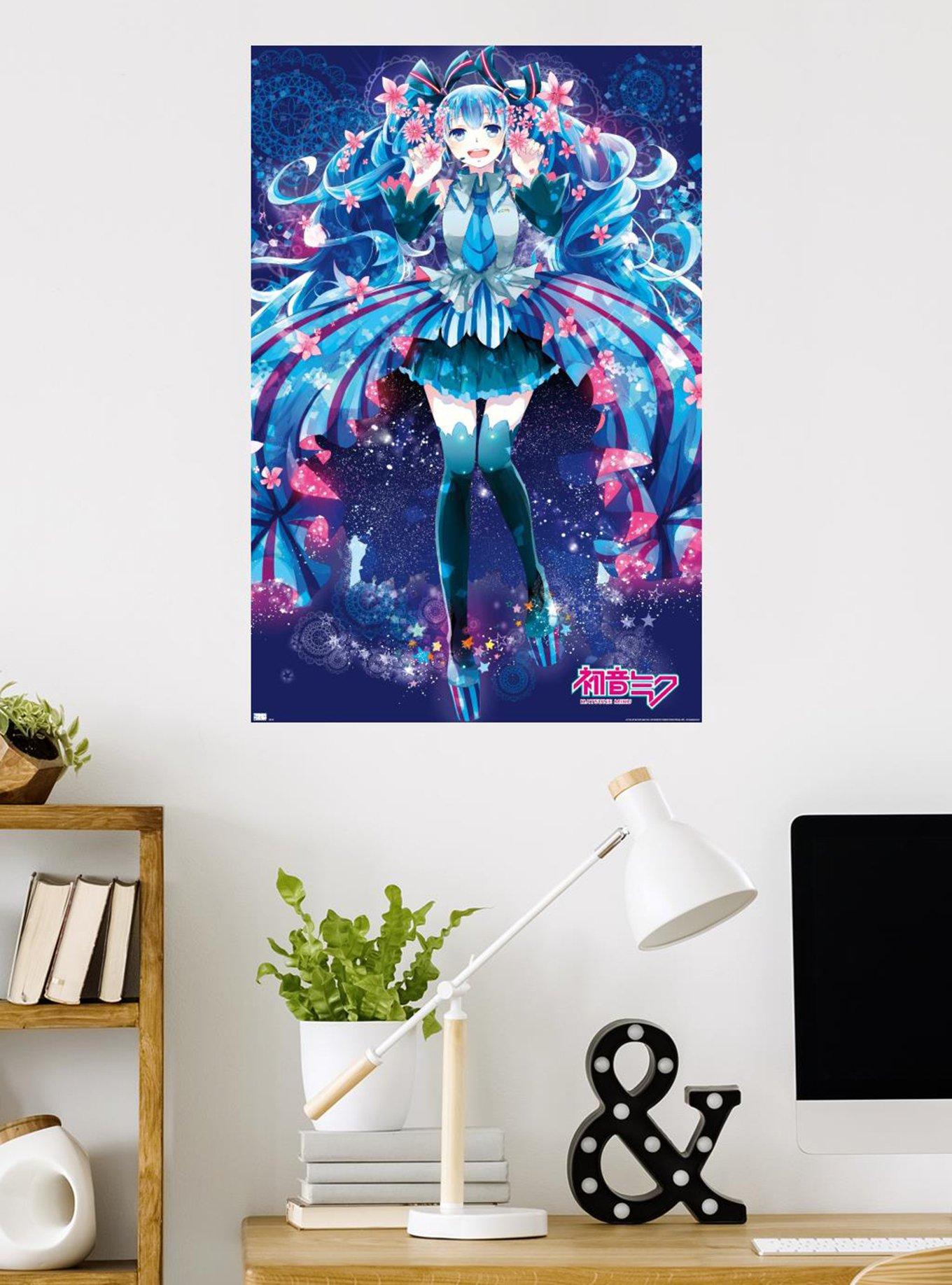 Hatsune Miku Flower Galaxy Poster, , hi-res