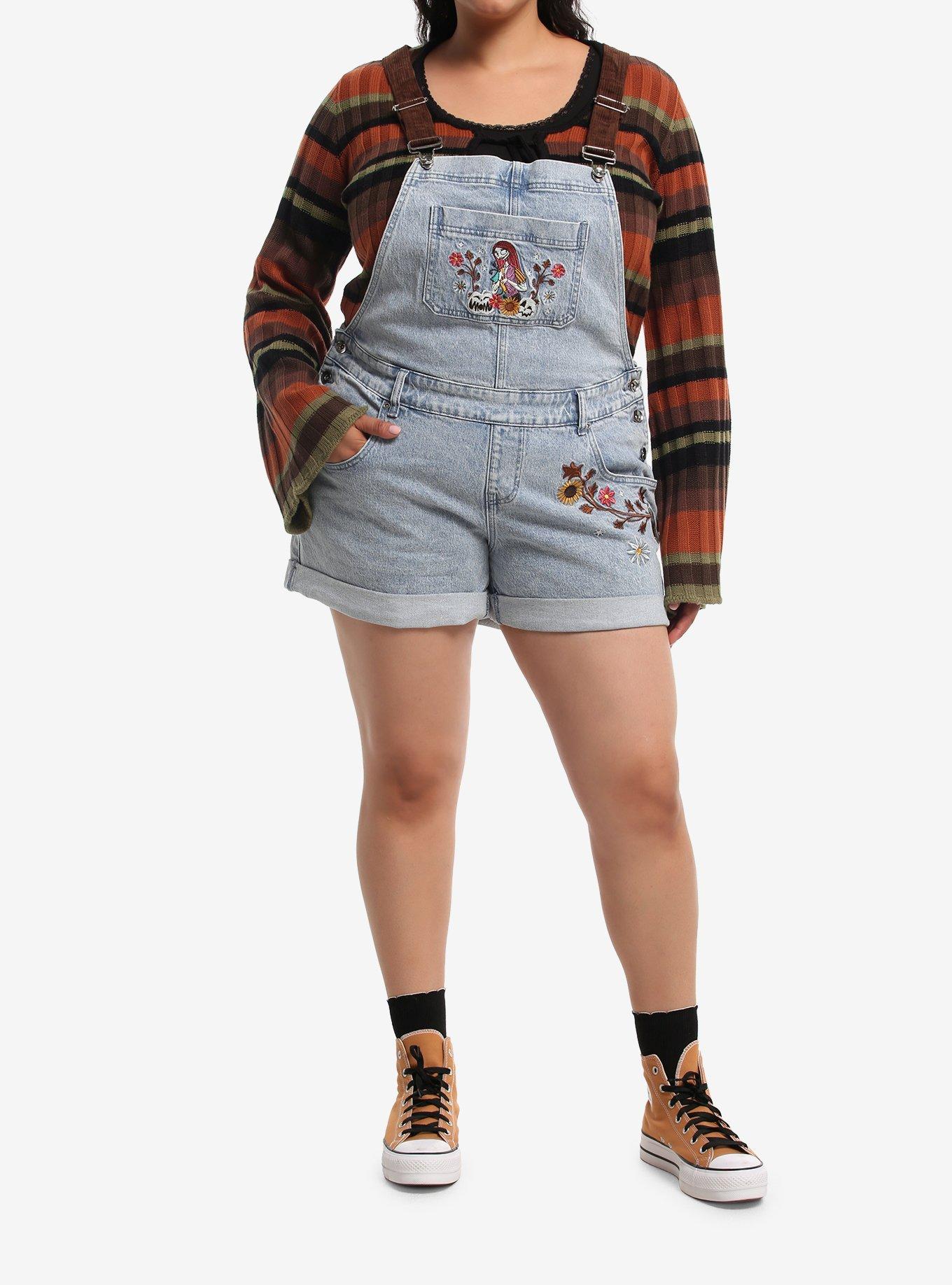 Her Universe The Nightmare Before Christmas Sally Floral Shortalls Plus Size, MULTI, alternate - view 3