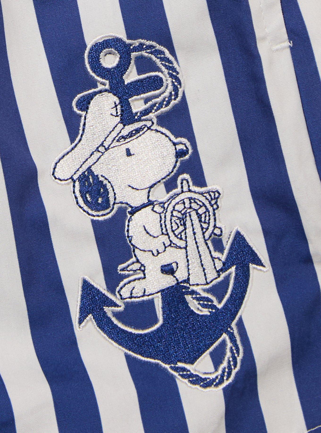 Peanuts Sailor Snoopy & Woodstock Striped Women's Boxer Shorts - BoxLunch Exclusive