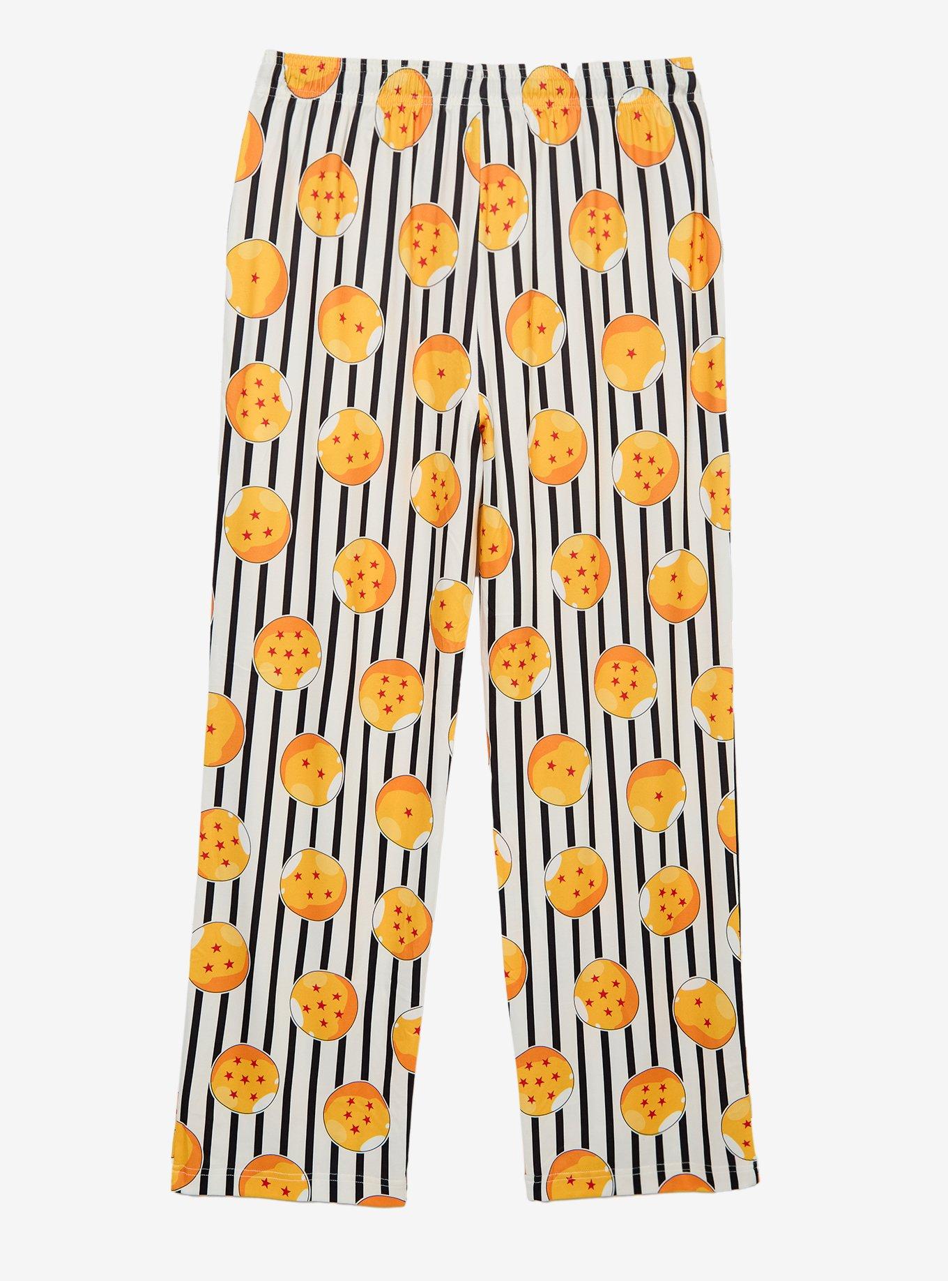 Dragon Ball Z Striped Dragon Balls Allover Print Sleep Pants - BoxLunch Exclusive, , hi-res