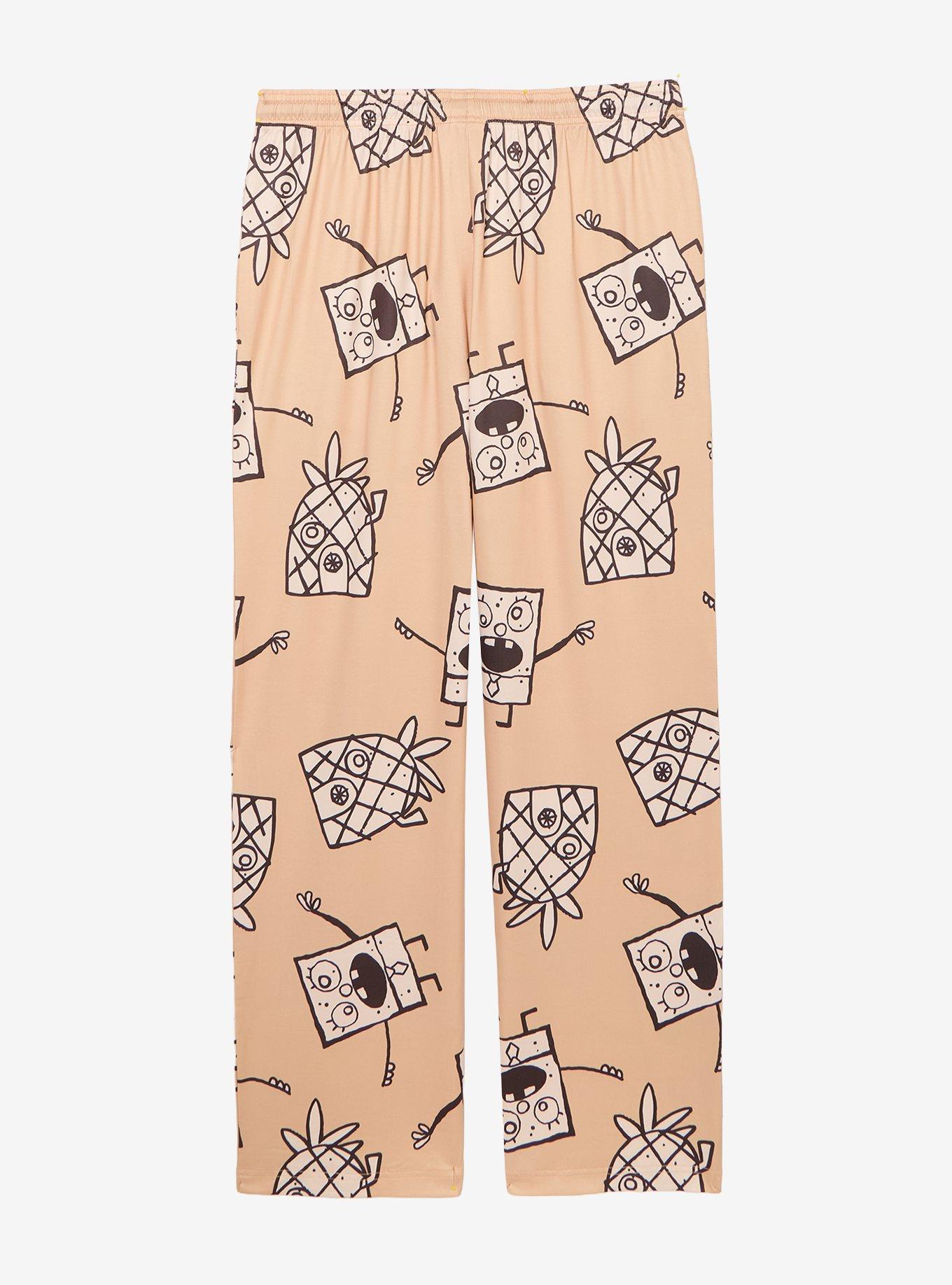 SpongeBob SquarePants DoodleBob Allover Print Plus Size Sleep Pants &mdash; BoxLunch Exclusive, , hi-res