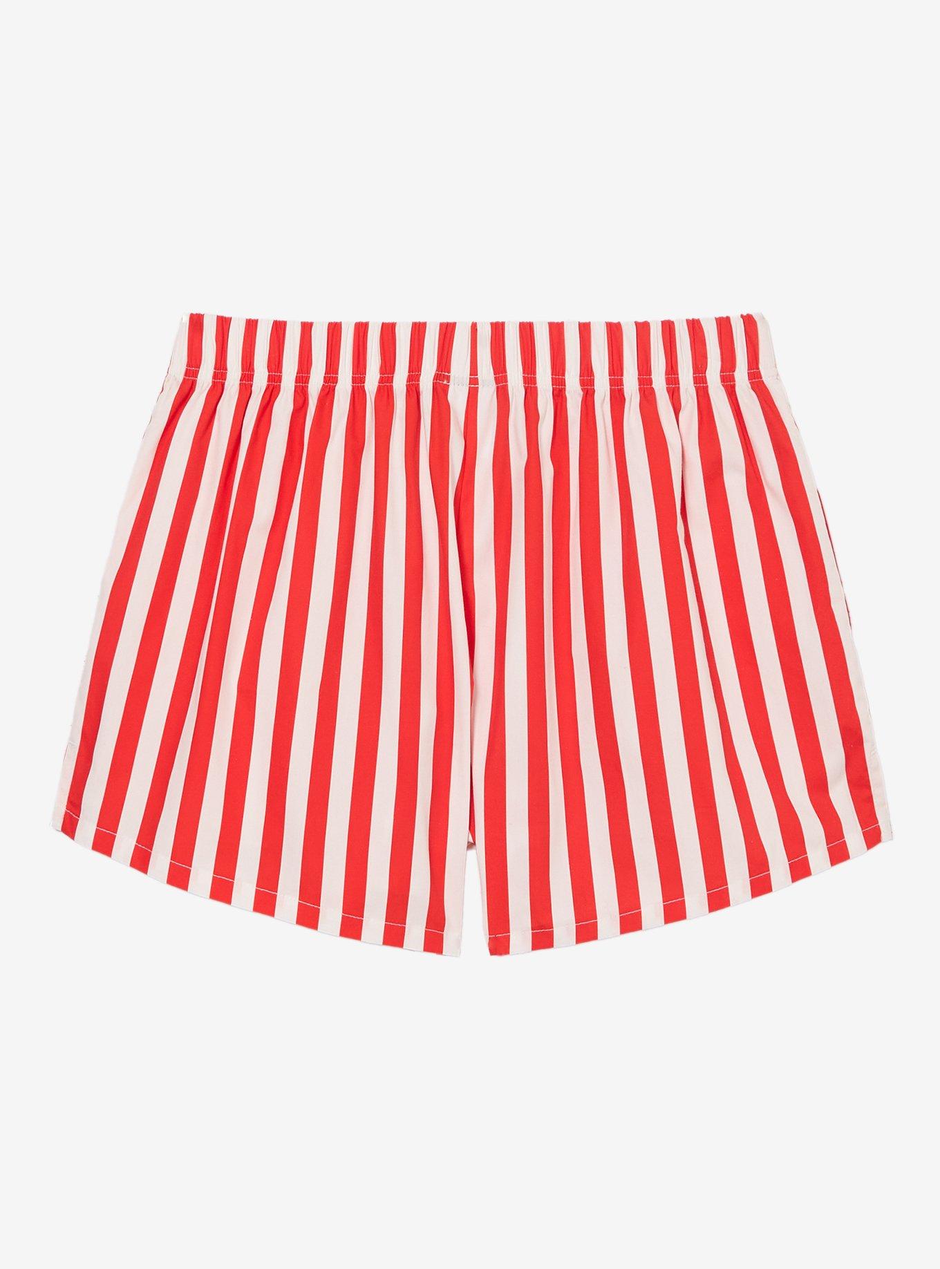 Disney Mickey Mouse Striped Women's Boxer Shorts - BoxLunch Exclusive, , hi-res