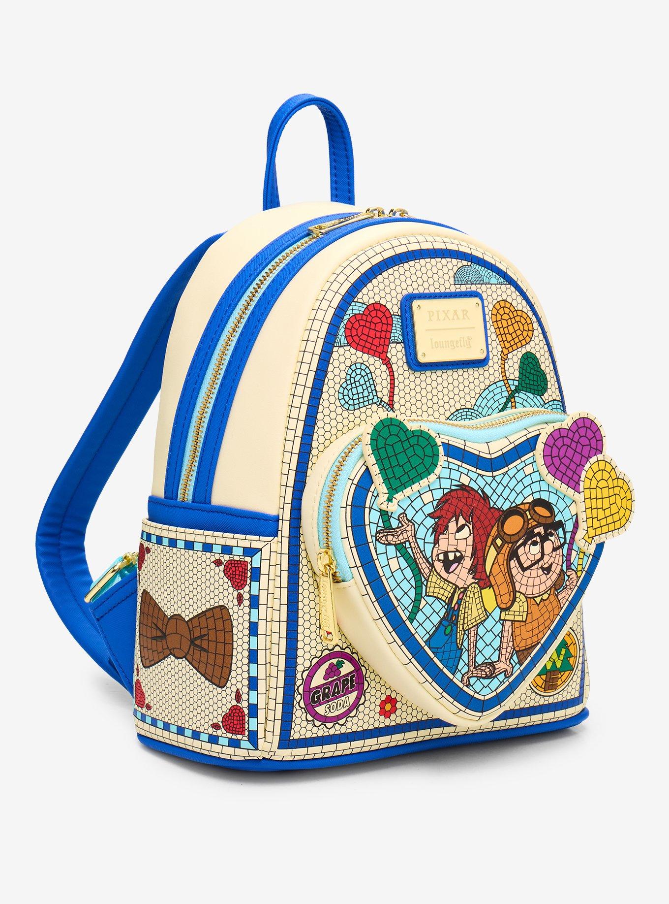 Loungefly Disney Pixar Up Carl & Ellie Mosaic Mini Backpack - BoxLunch Exclusive, , hi-res