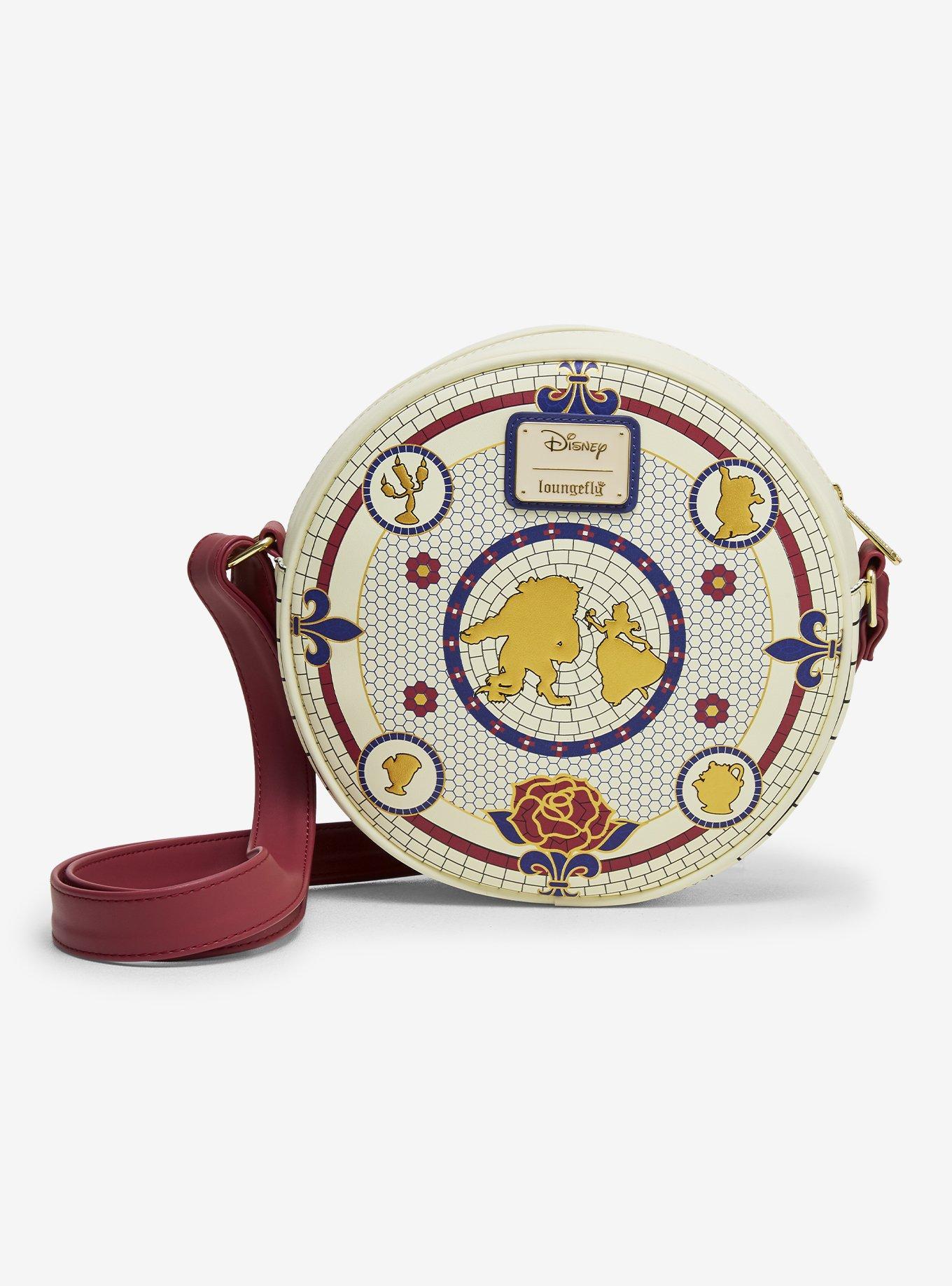 Loungefly Disney Beauty and the Beast Mosaic Round Crossbody Bag - BoxLunch Exclusive, , alternate - view 3