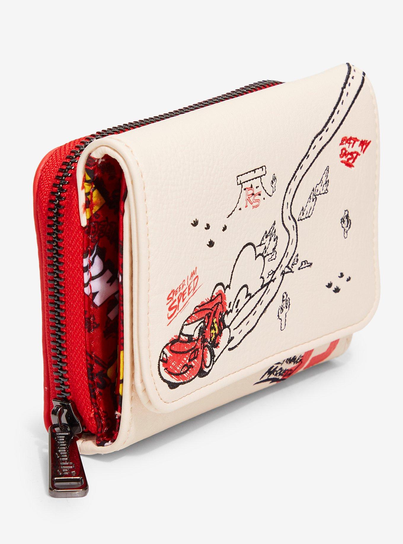 Loungefly Disney Pixar Cars Lightning McQueen & Mater Doodles Wallet - BoxLunch Exclusive