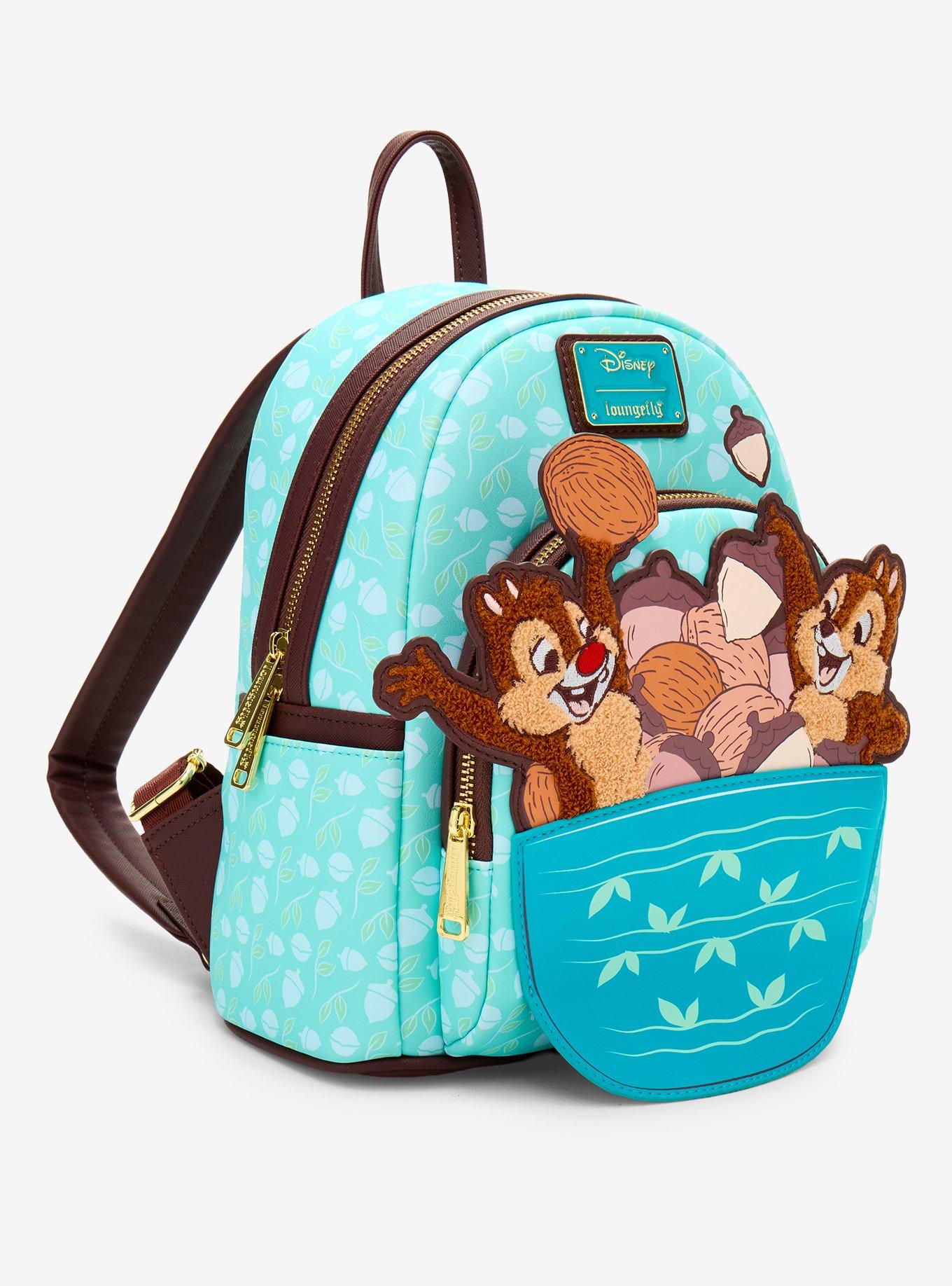 Loungefly Disney Chip & Dale Acorn Pile Chenille Mini Backpack - BoxLunch Exclusive, , hi-res