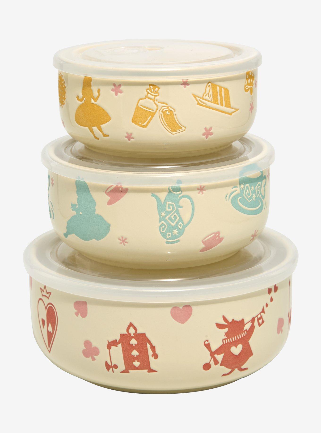 Disney Alice in Wonderland Colorful Silhouettes Bowl & Lid Set - BoxLunch Exclusive, , alternate