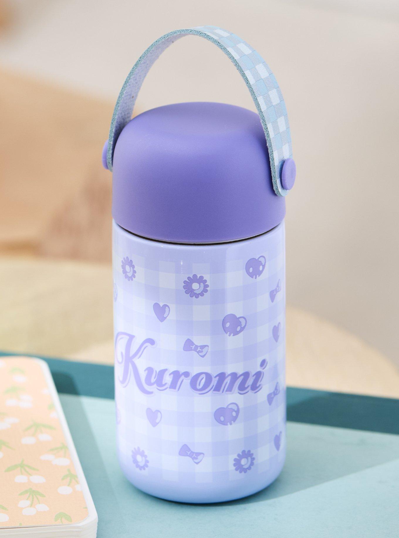 Sanrio Kuromi Gingham Mini Water Bottle - BoxLunch Exclusive, , hi-res