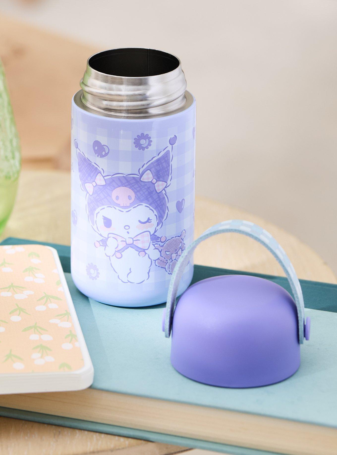 Sanrio Kuromi Gingham Mini Water Bottle - BoxLunch Exclusive, , alternate - view 3
