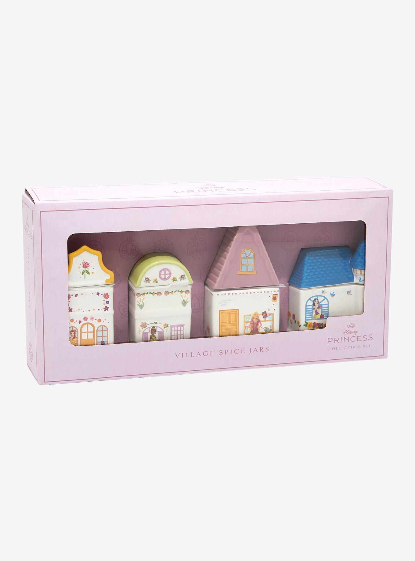 Disney Princesses Belle, Tiana, Rapunzel & Snow White Village Spice Jar Set - BoxLunch Exclusive
