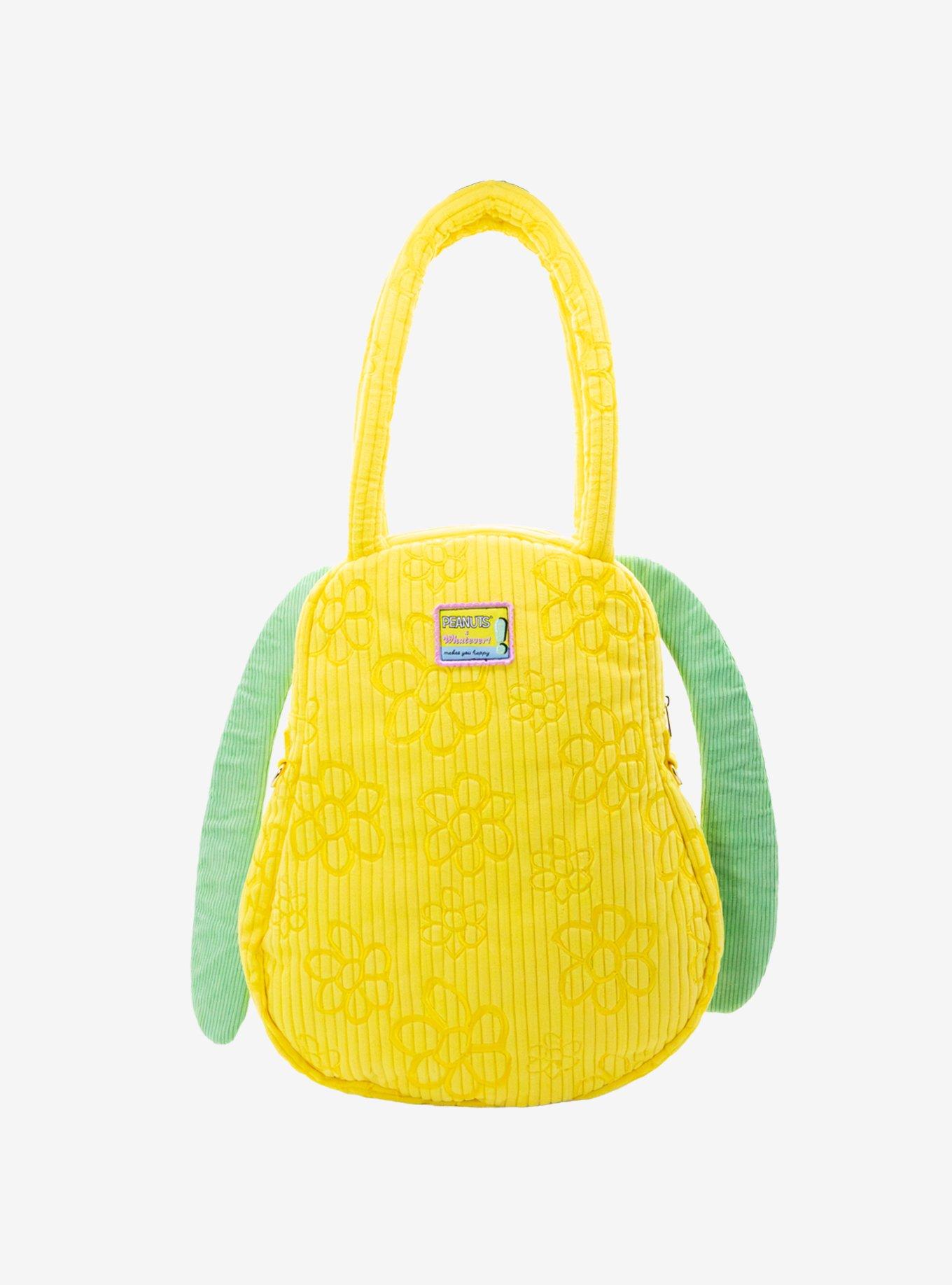 Whatever! Makes You Happy x Peanuts Sherbet Spring Snoopy Head Oversized Corduroy Tote Bag, , hi-res