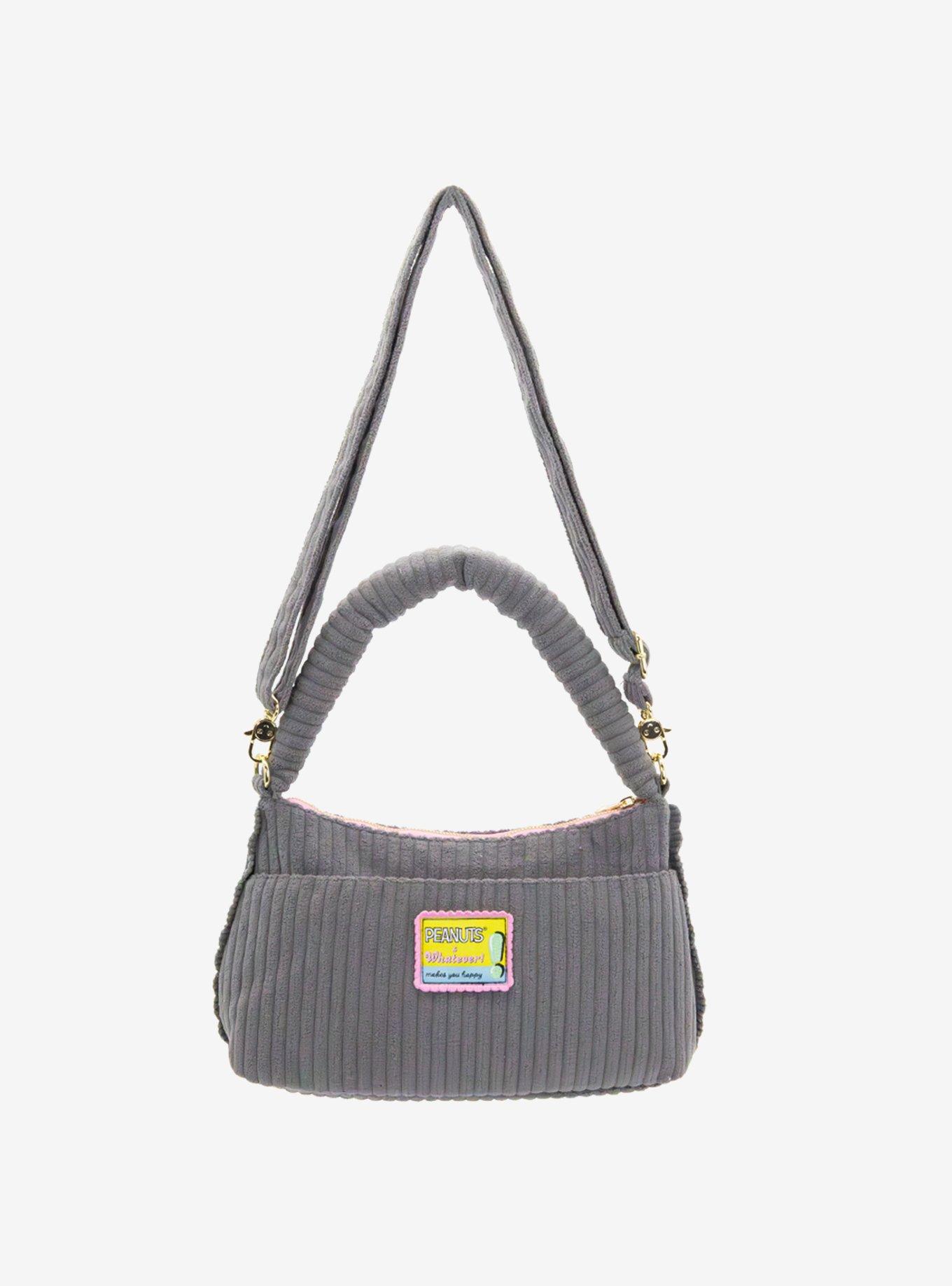 Whatever! Makes You Happy x Peanuts Sherbet Spring Pins & Patches Corduroy Shoulder Crossbody Bag, , hi-res