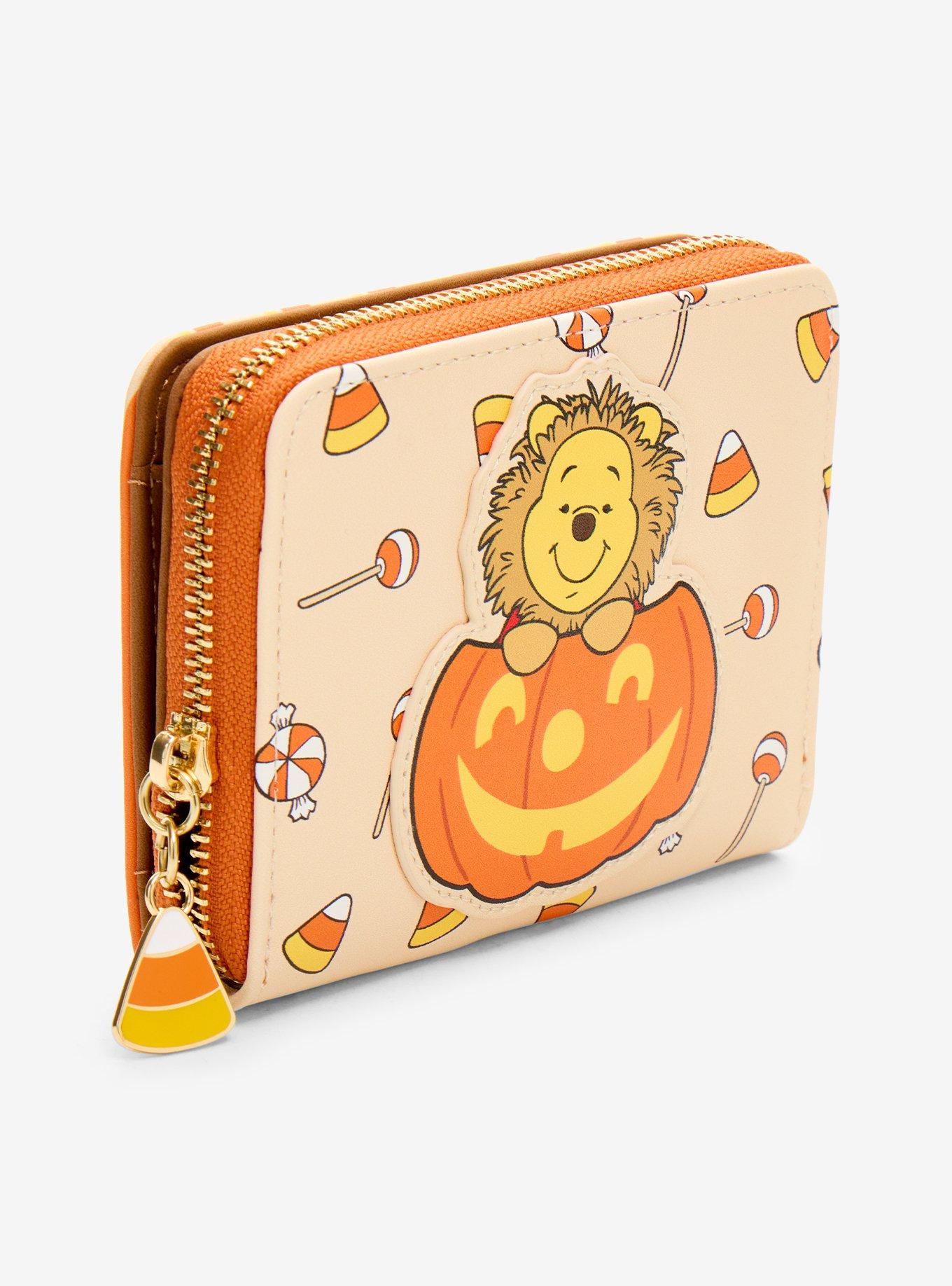 Disney Winnie the Pooh Lion Pooh Bear Pumpkin Zip Wallet - BoxLunch Exclusive, , hi-res
