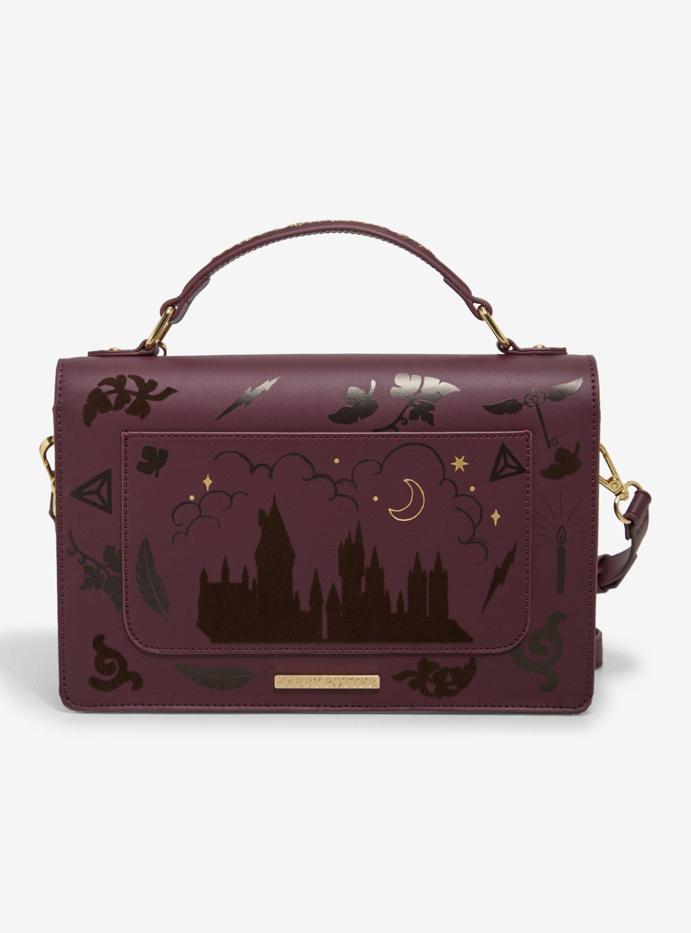 Harry Potter Flocked Magical Icons Crossbody Bag - BoxLunch Exclusive