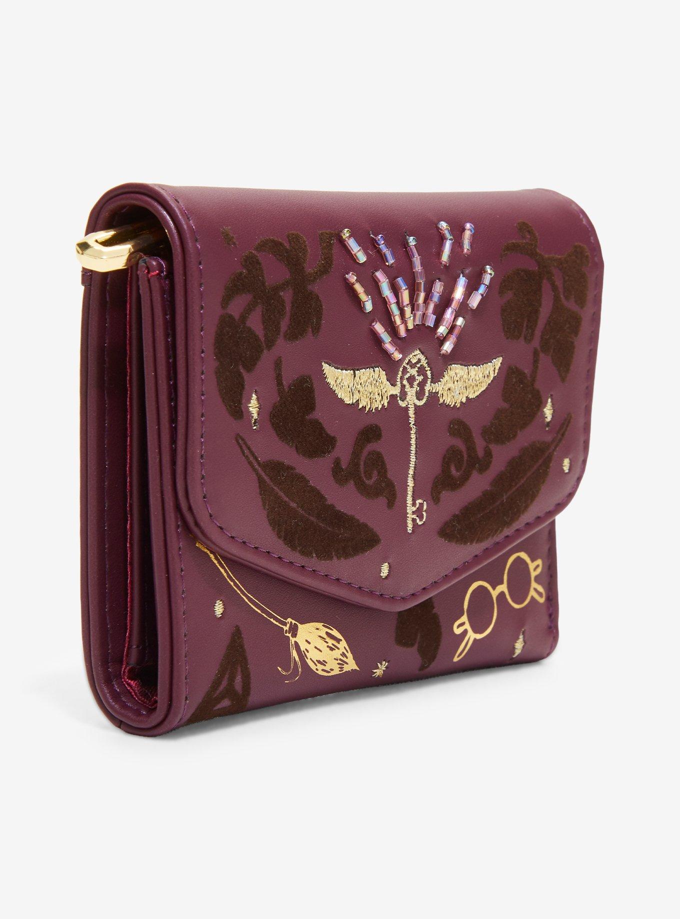 Harry Potter Flocked Icons Beaded Wallet - BoxLunch Exclusive, , hi-res