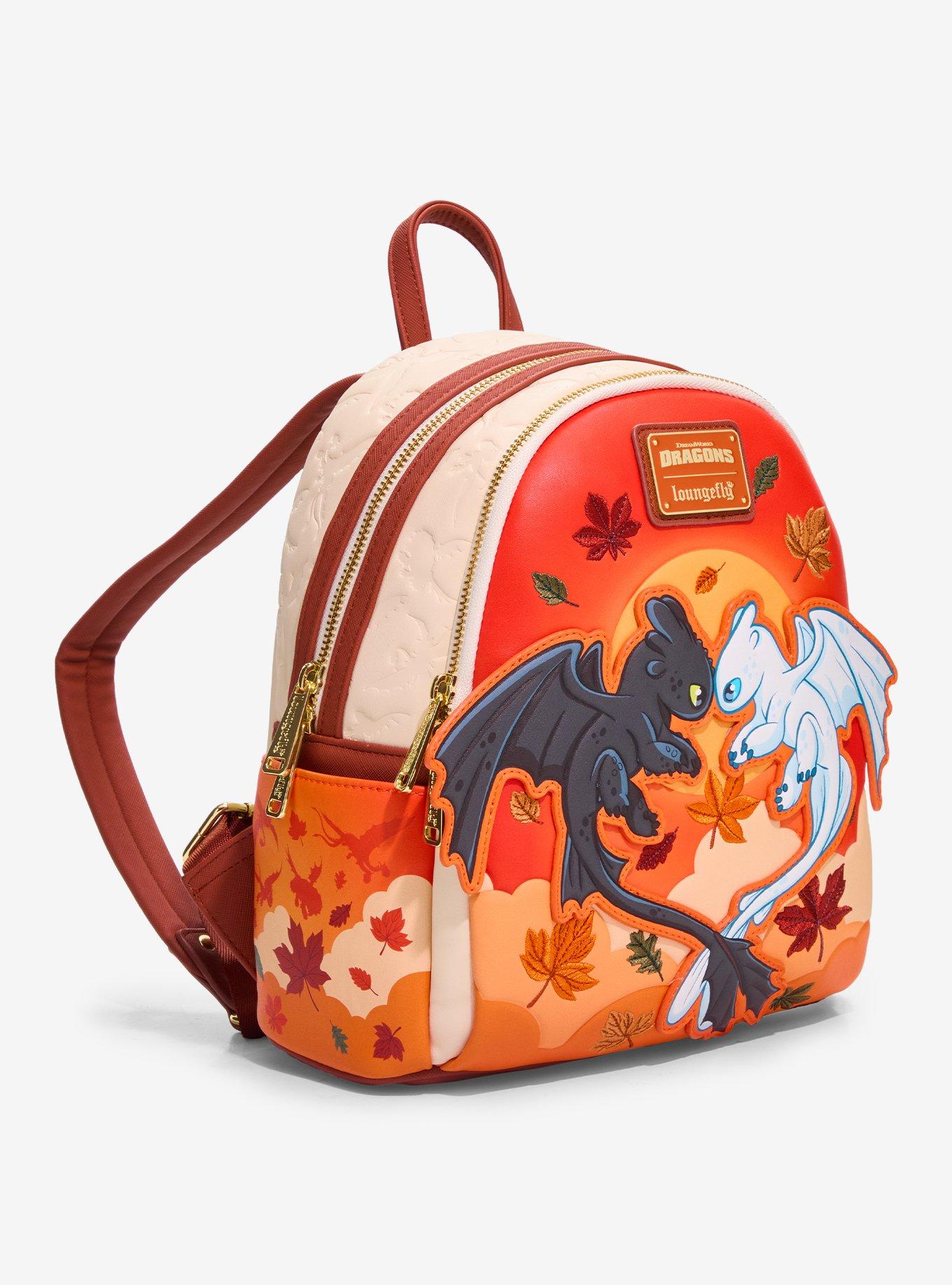 Loungefly DreamWorks How to Train Your Dragon Toothless & Light Fury Autumn Mini Backpack &mdash; BoxLunch Exclusive, , hi-res