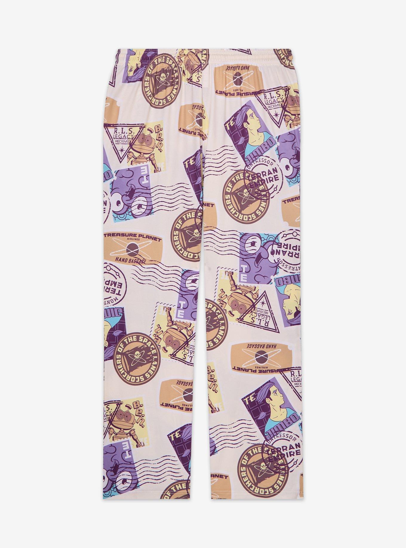 Disney Treasure Planet Stamps Allover Print Sleep Pants - BoxLunch Exclusive, , hi-res