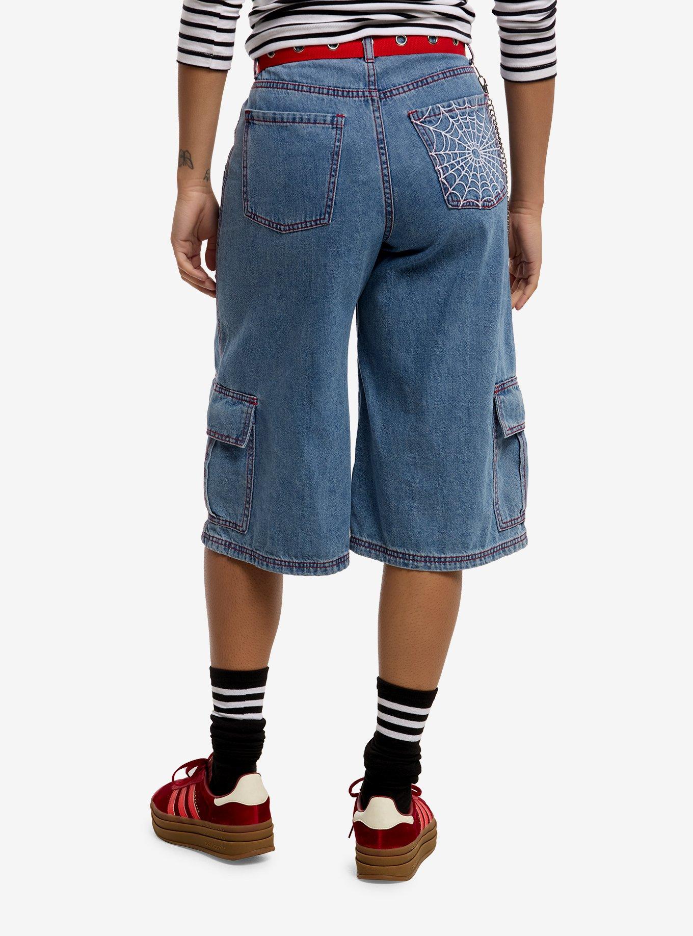 Her Universe Marvel Spider-Man Side Chain Belted Jorts, , hi-res