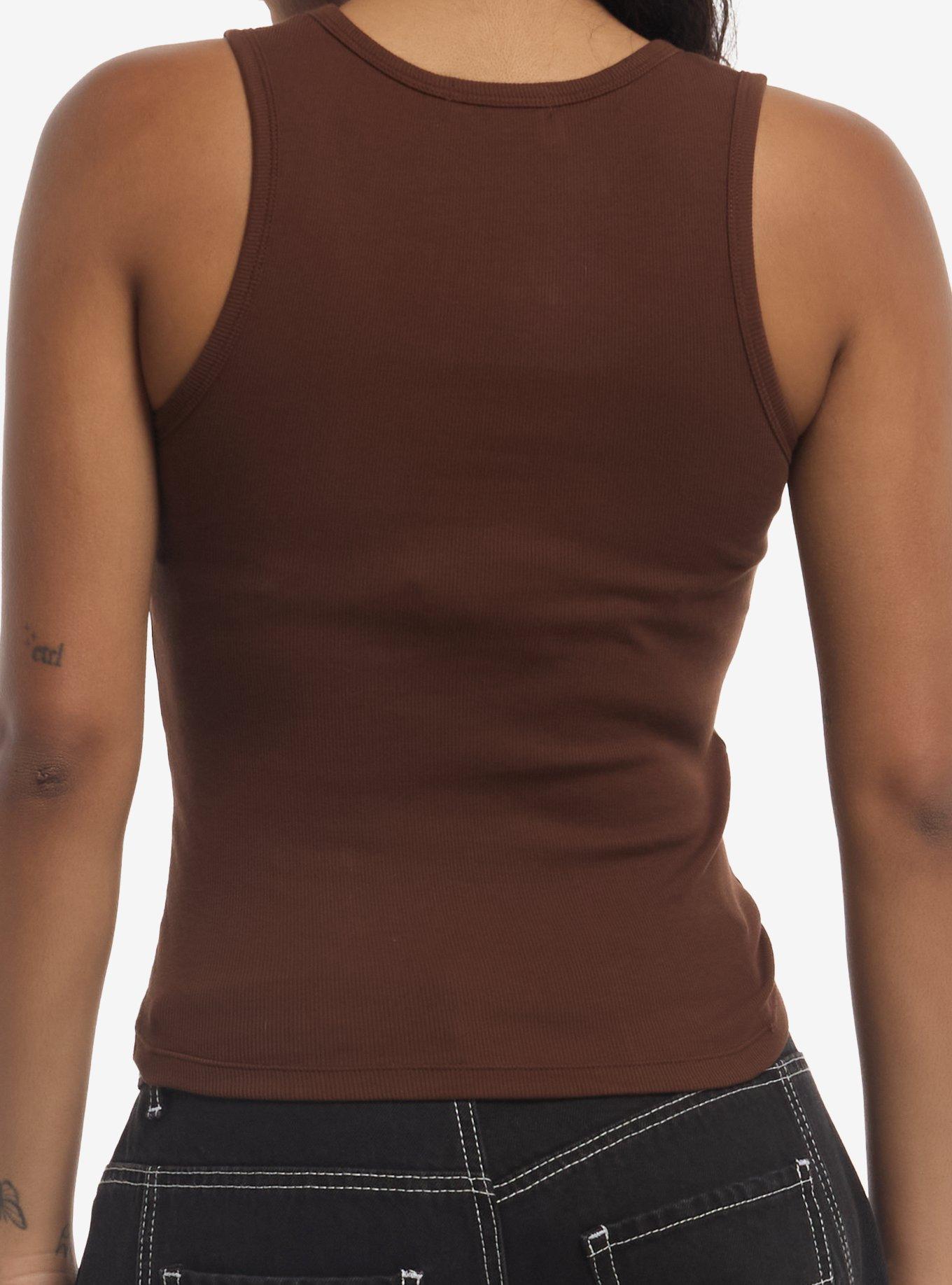 Social Collision Winged Filigree Lace-Up Girls Tank Top, MULTI, alternate - view 3