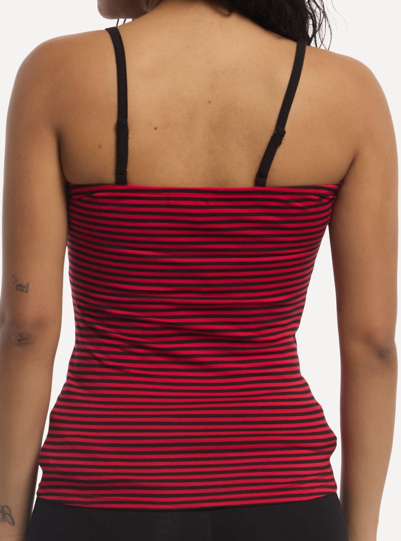 Black & Red Stripe Skull Girls Cami, MULTI, alternate - view 3