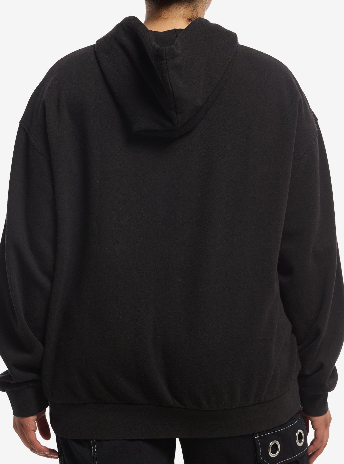 Social Collision Rib Cage Rhinestone Girls Hoodie Plus Size, , hi-res