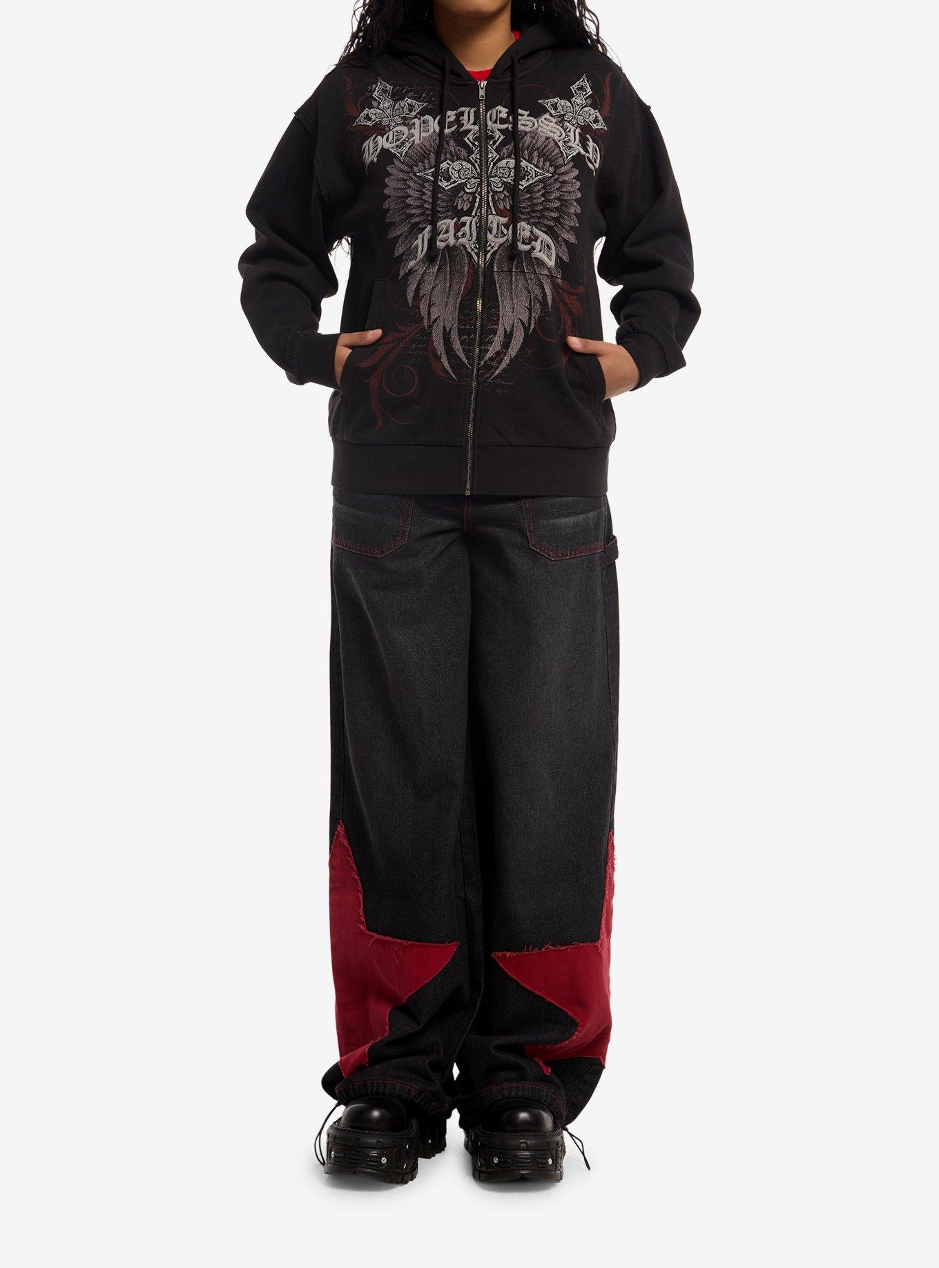 Social Collision Hopelessly Fated Girls Hoodie, MULTI, alternate - view 3