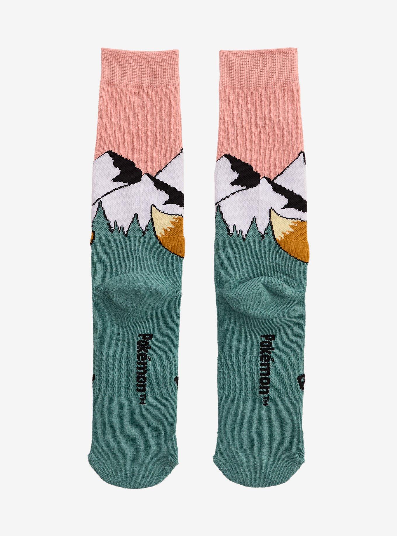 Pok&eacute;mon Eevee Scenic Crew Socks &mdash; BoxLunch Exclusive, , hi-res