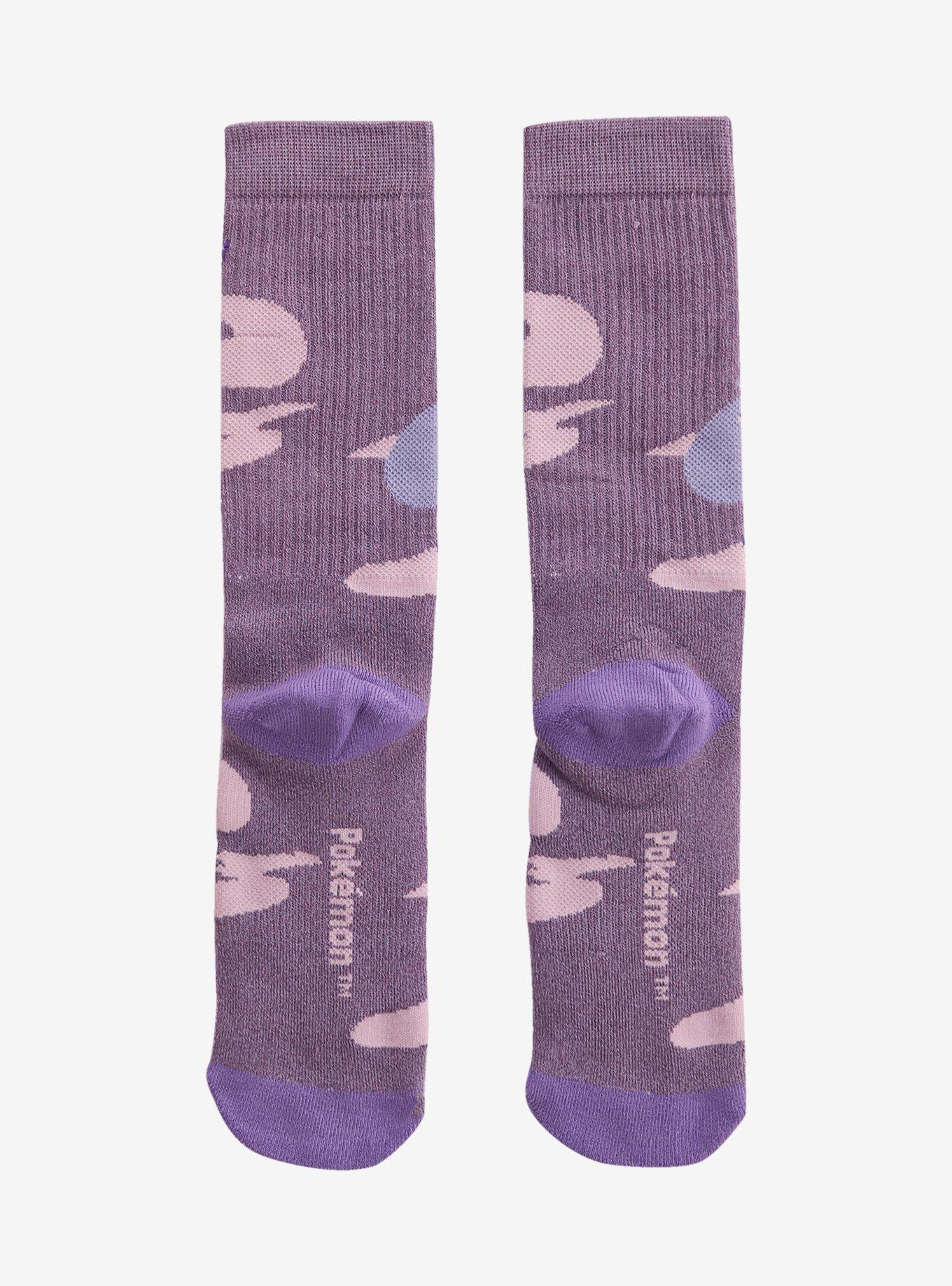 Pok&eacute;mon Gengar Allover Print Crew Socks &mdash; BoxLunch Exclusive, , hi-res