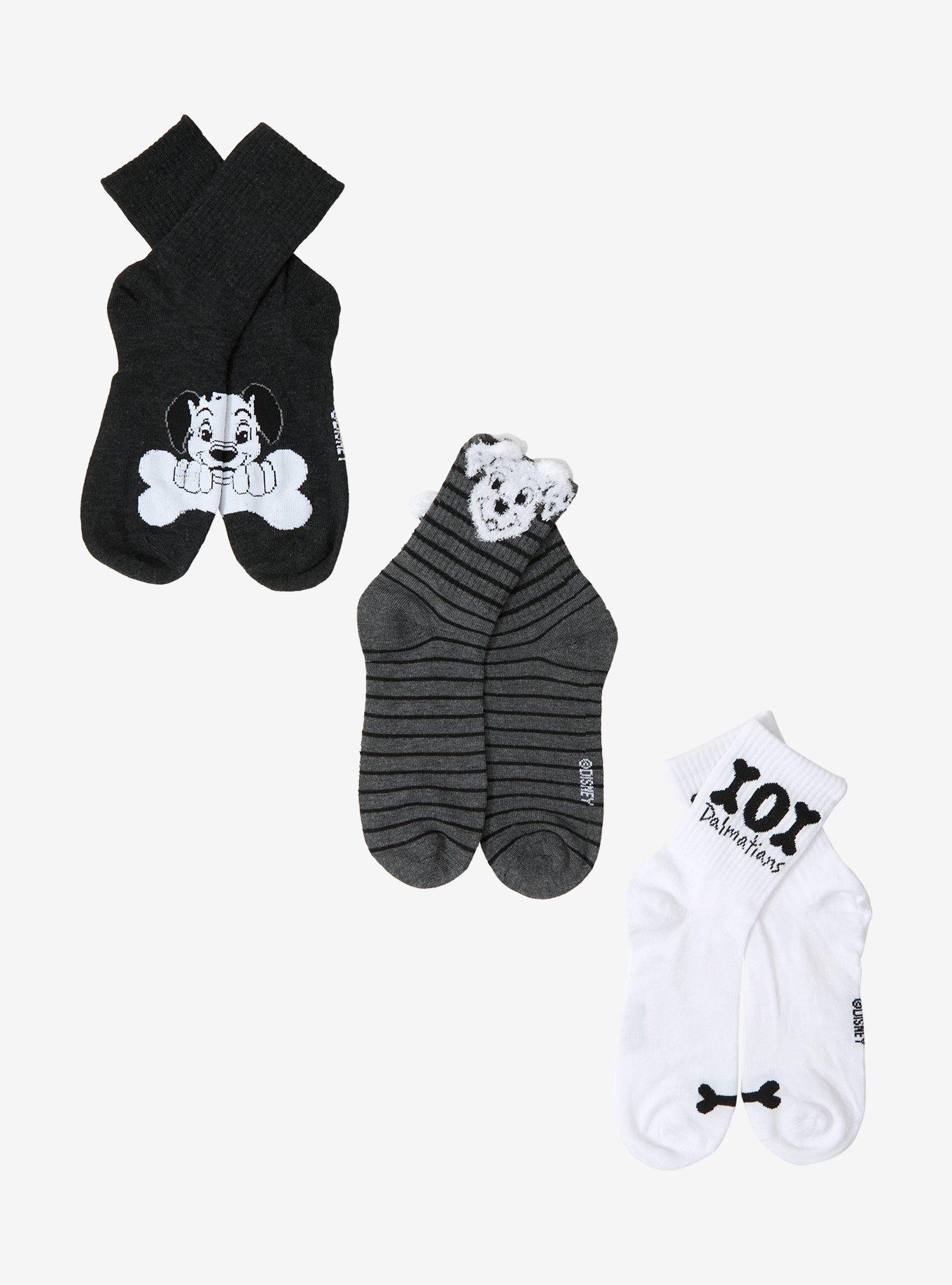Disney 101 Dalmatians Puppies Quarter Crew Sock Set, , hi-res