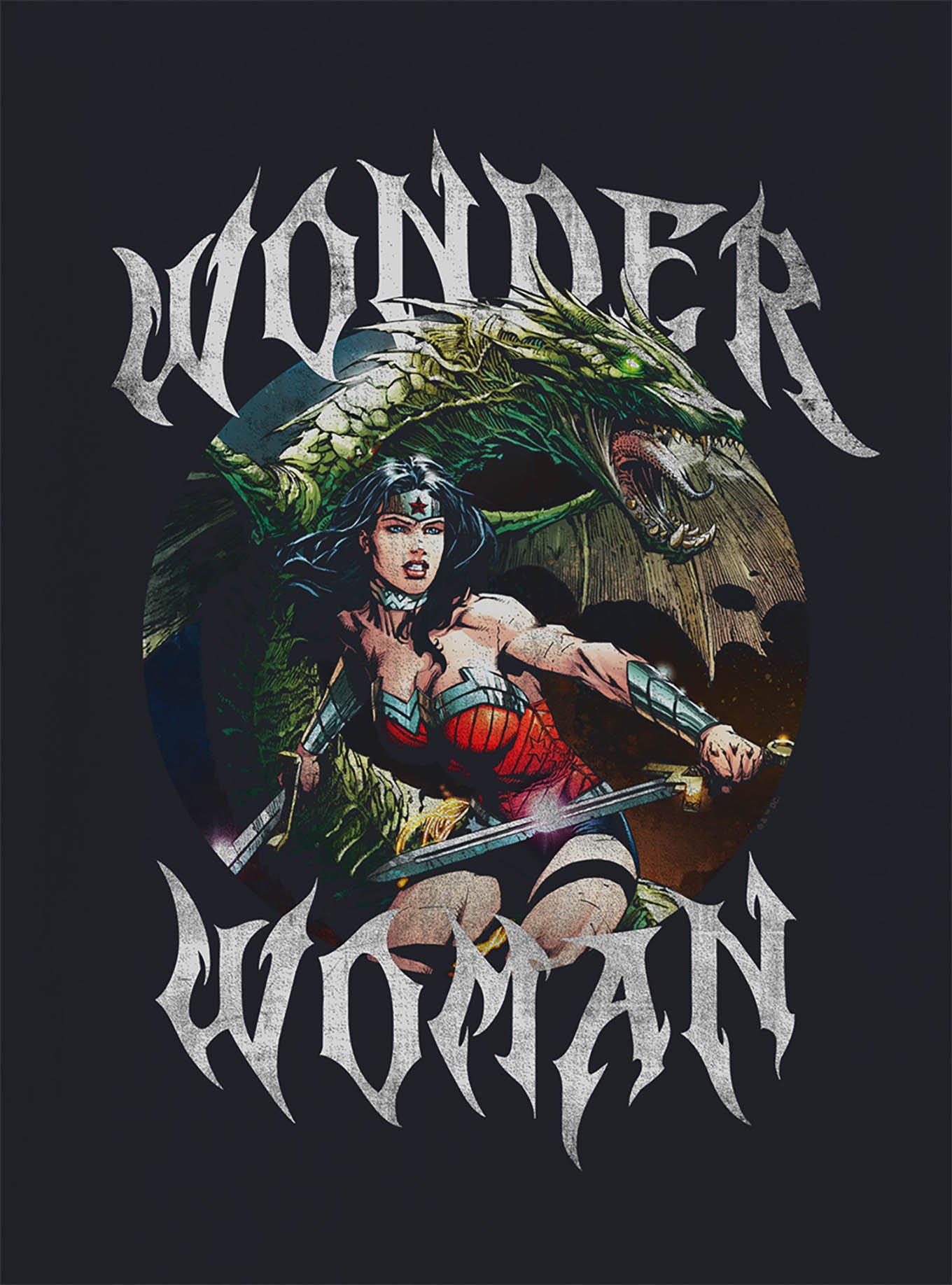 DC Comics Justice League Wonder Woman Dragon Cover T-Shirt, , hi-res
