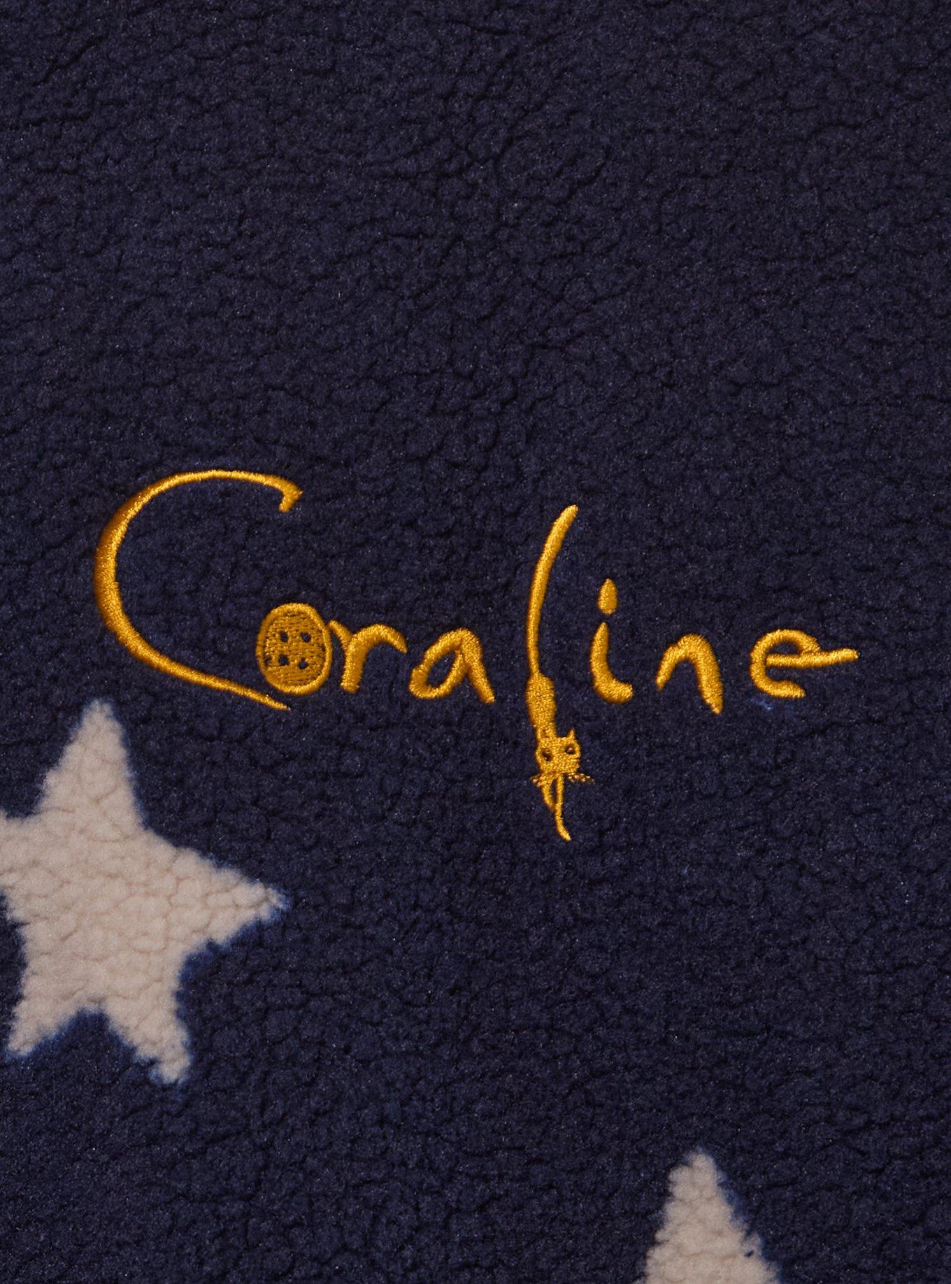 Coraline Star Allover Print Women's Plus Size Hooded Sherpa Jacket - BoxLunch Exclusive, , alternate - view 3