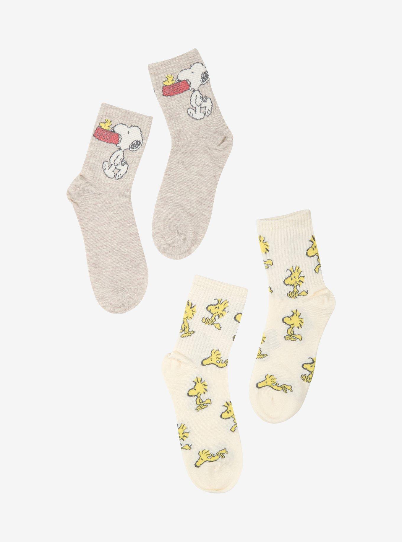 Peanuts Snoopy & Woodstock Crew Sock Set, , hi-res